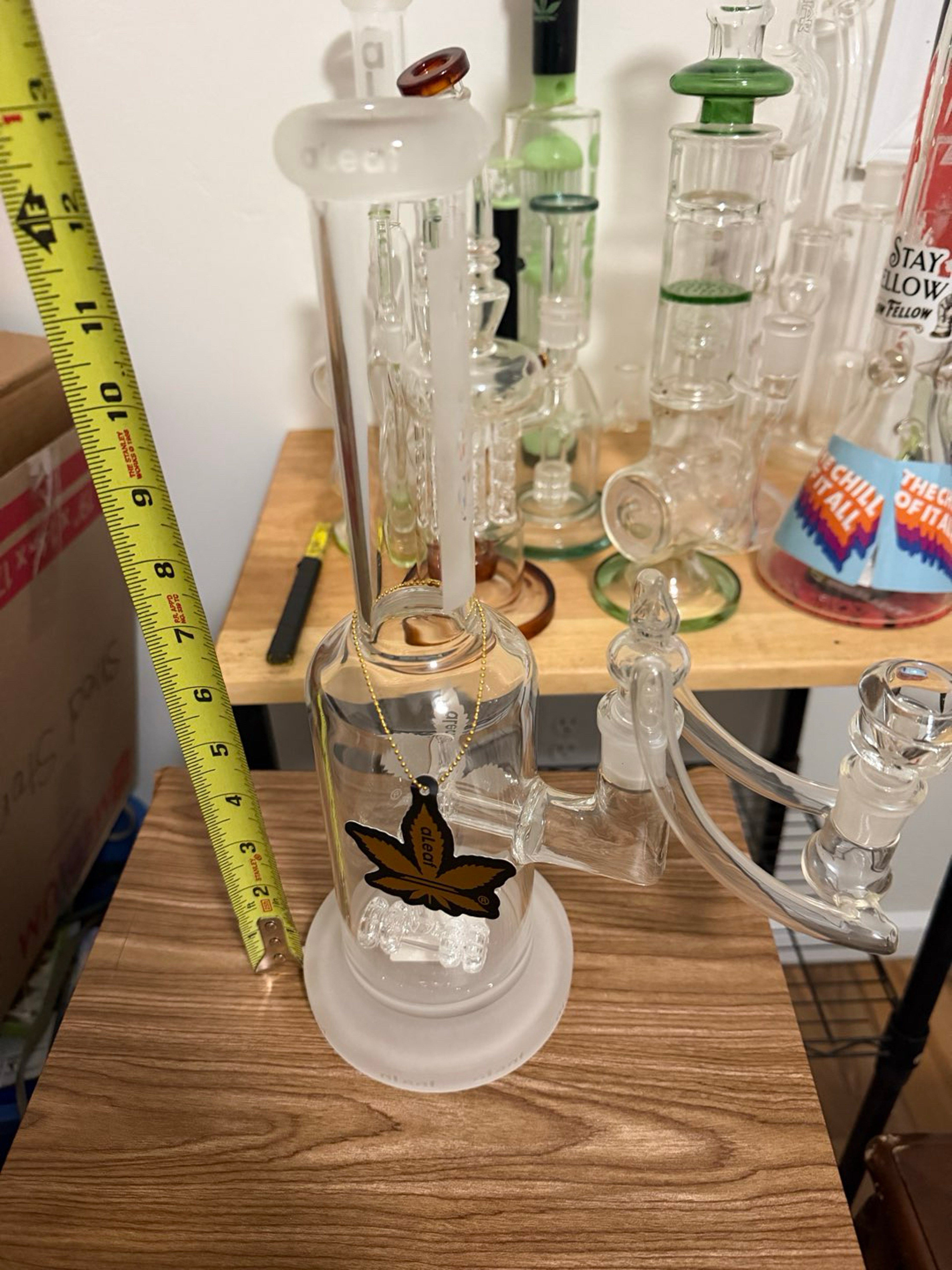 Preview pic of Aleaf quad perc rig with drop down w/ufo bowl
