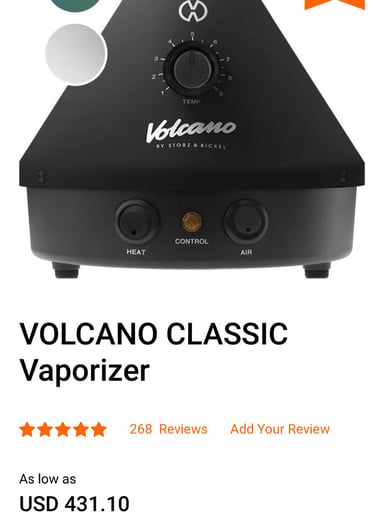 Preview pic of Volcano classic vape. Comes with all items