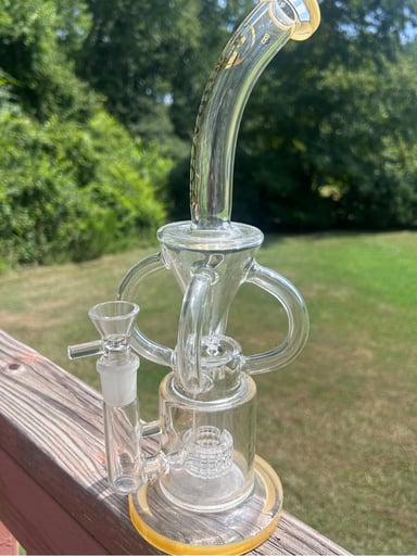 Preview pic of Dragon Glass Bong, 4 Recyclers, Puck Perculator