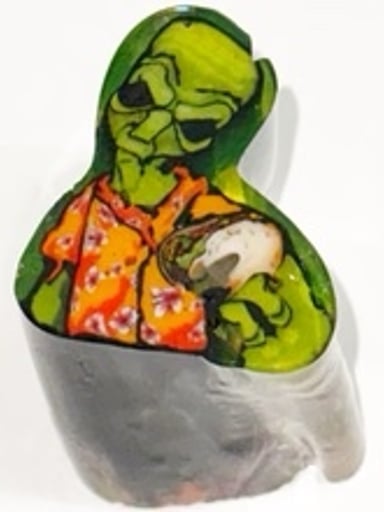 Preview pic of Stephen Boehme Alien Eating Taco End Cane