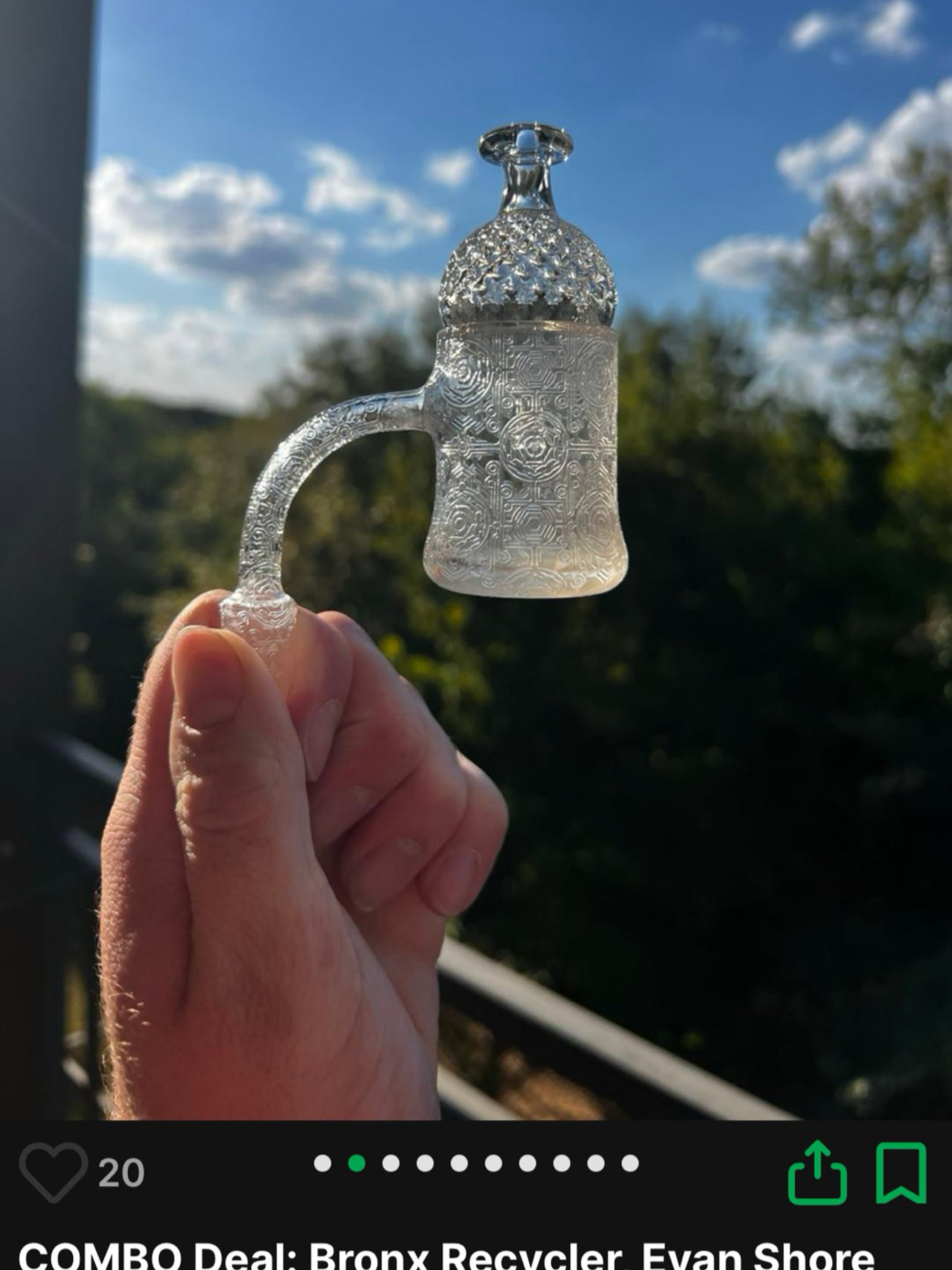 Preview pic of 35MM Evan shore banger with matching James Langg carb cap