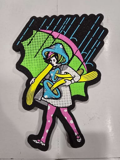 Preview pic of Slinger "Neon Mushroom Girl" Moodmat