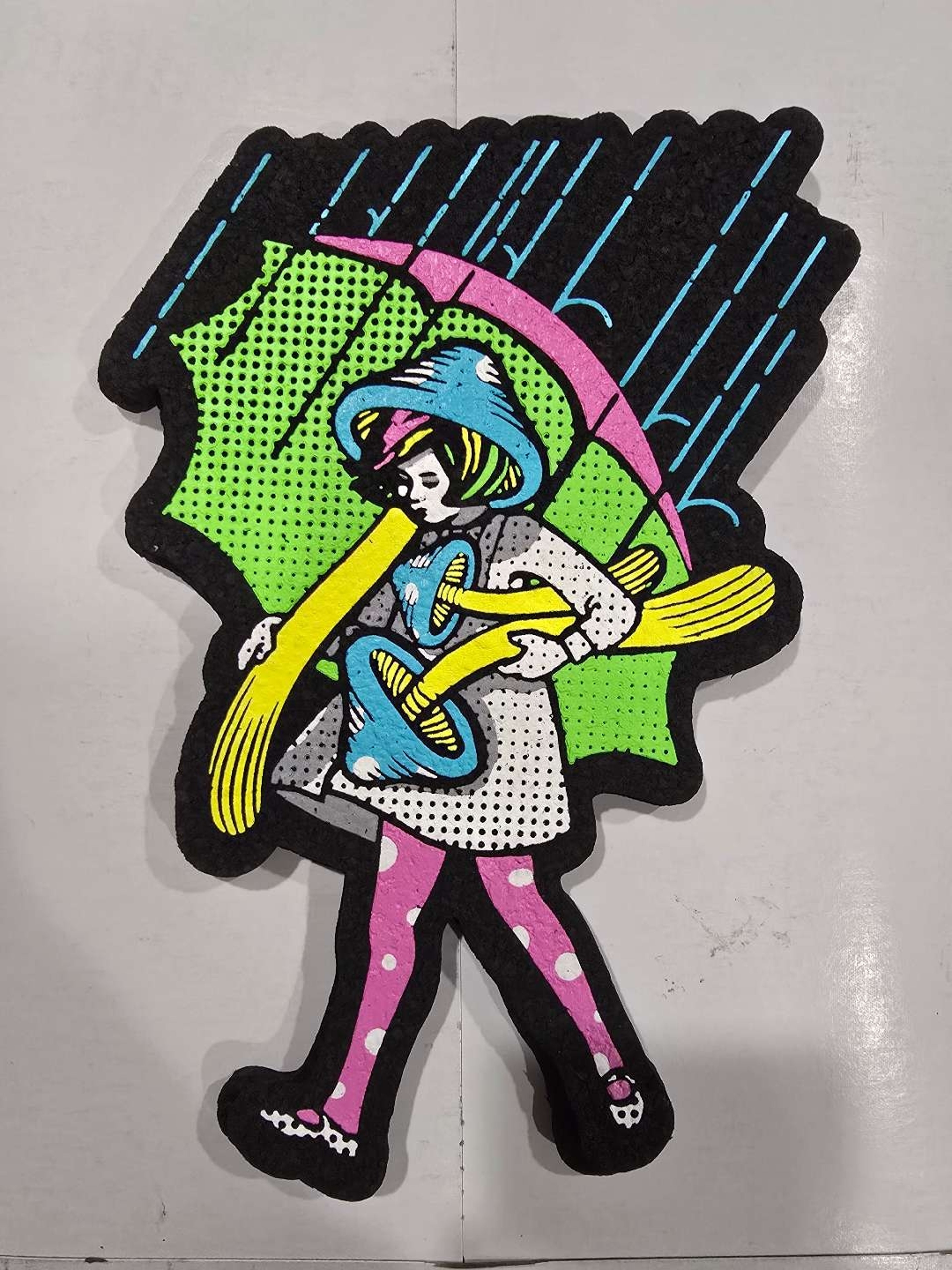 Preview pic of Slinger "Neon Mushroom Girl" Moodmat