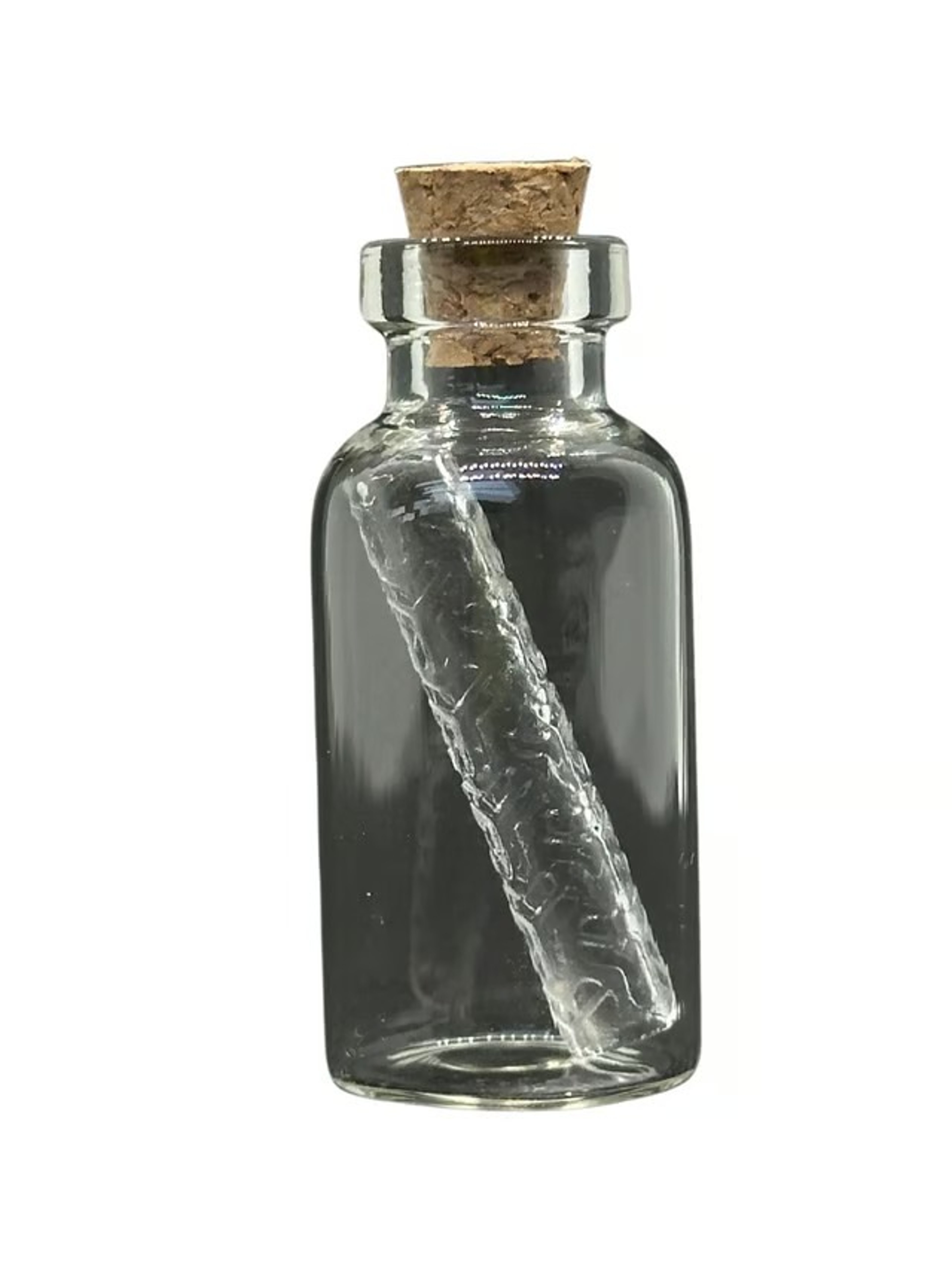 Preview pic of Quartz Pillar Etched Y Pattern 6 x 25 mm Hollow