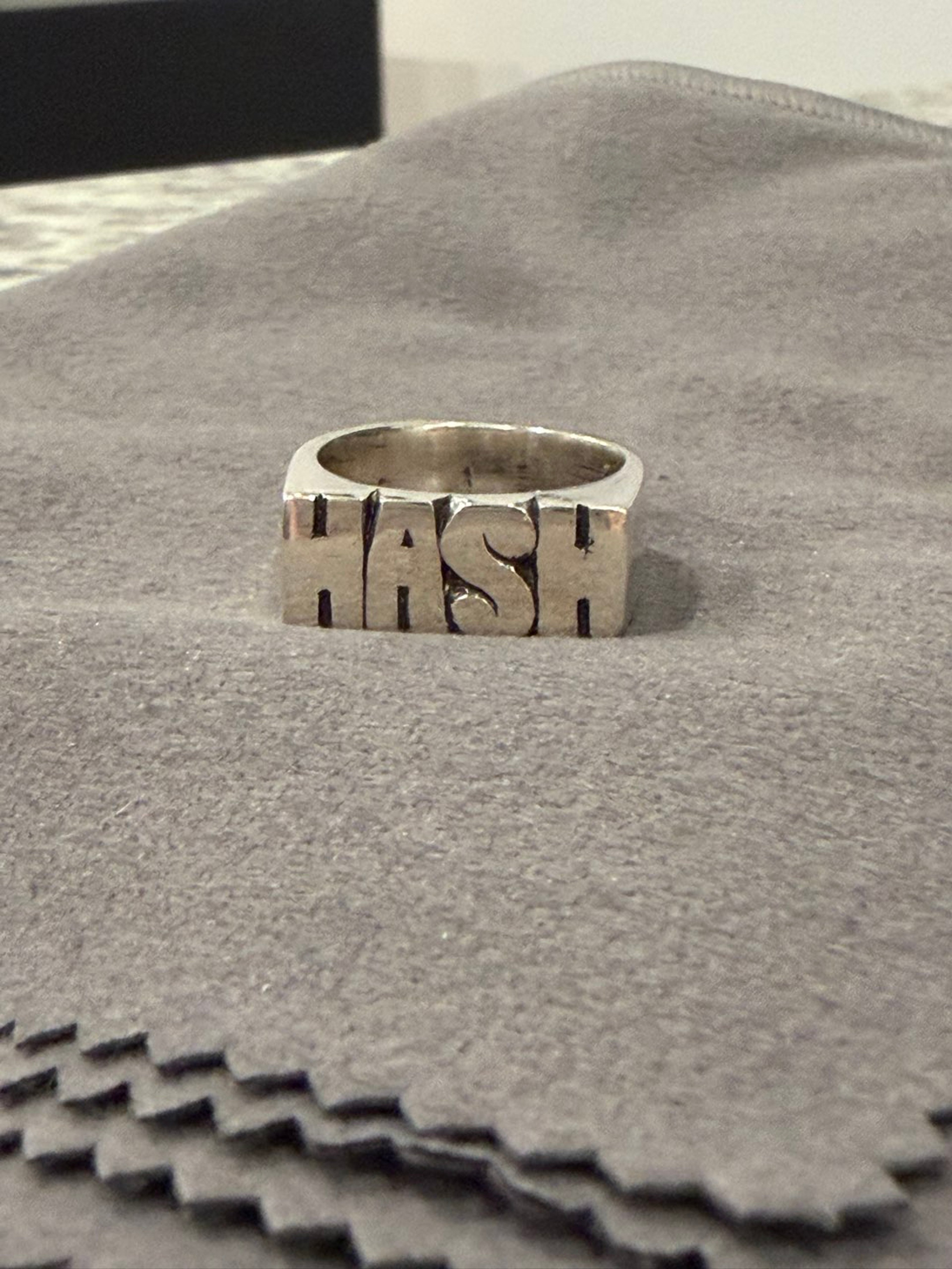 Preview pic of HASH Sterling Silver .925 Ring in finger size 7