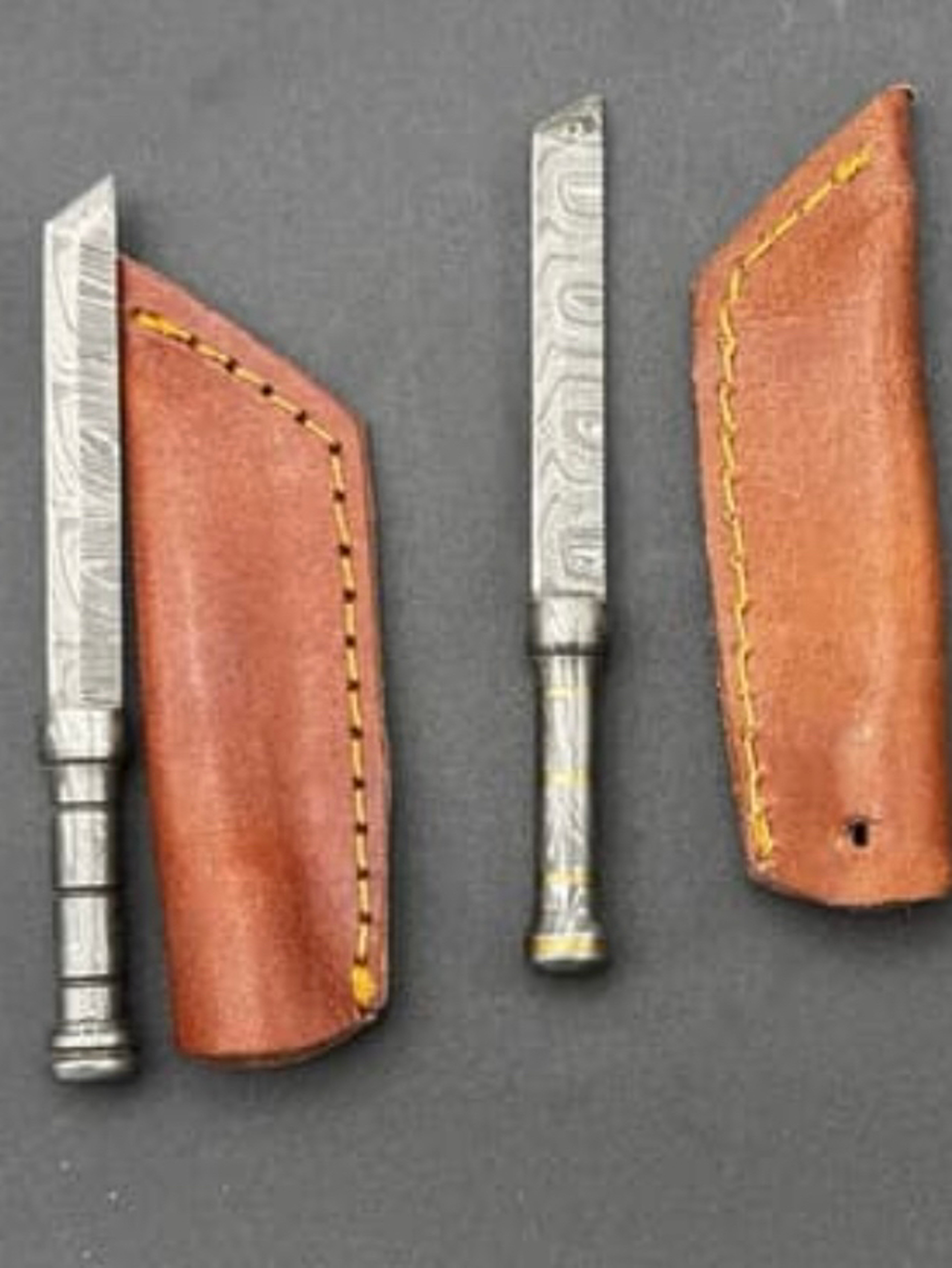 Preview pic of Damascus Tanto Katana Sword Dabber and Poker