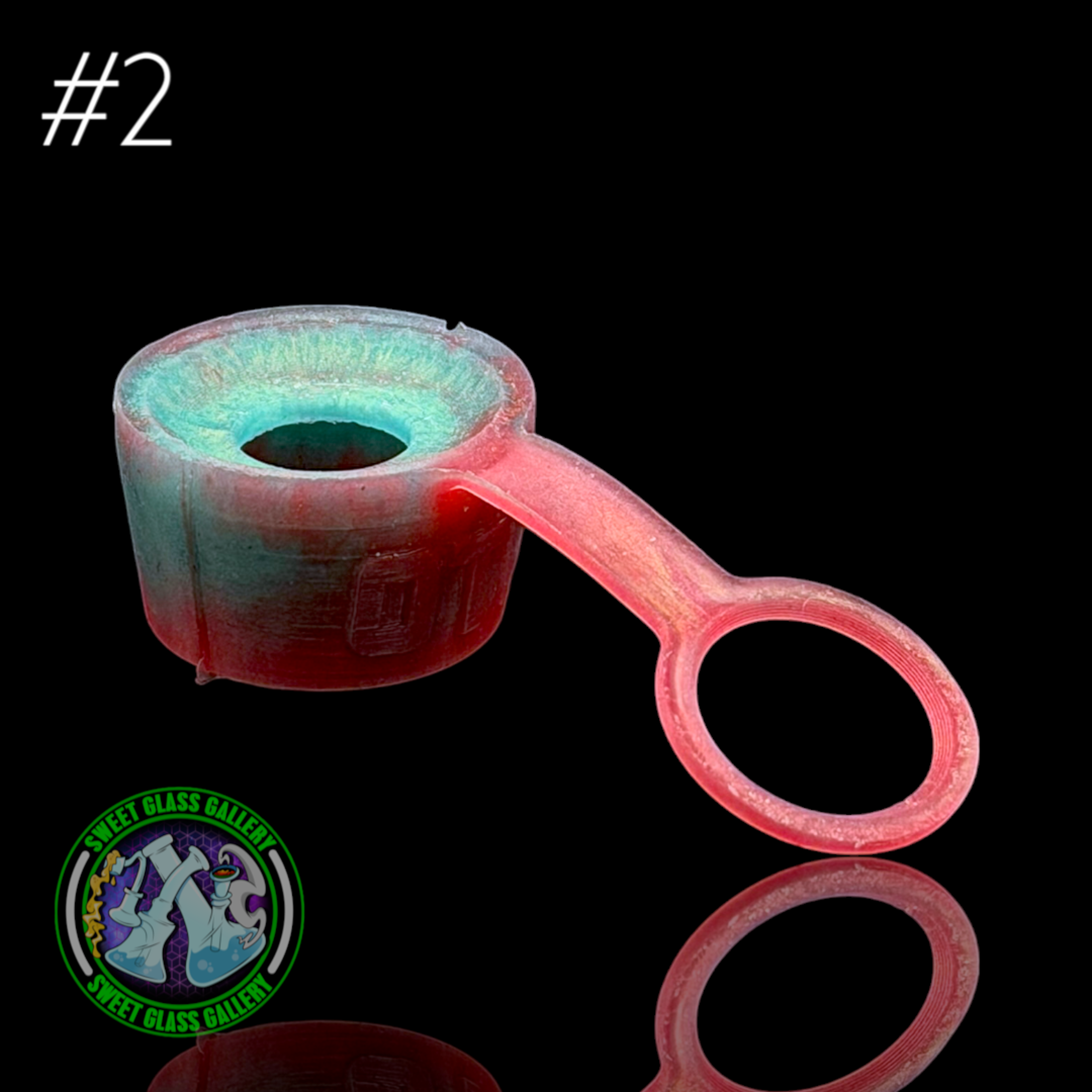 One Trick Pony - Rockulus Tether #2 - Puffco Peak Pro 3DXL - Pink/Green/Pearl image 0