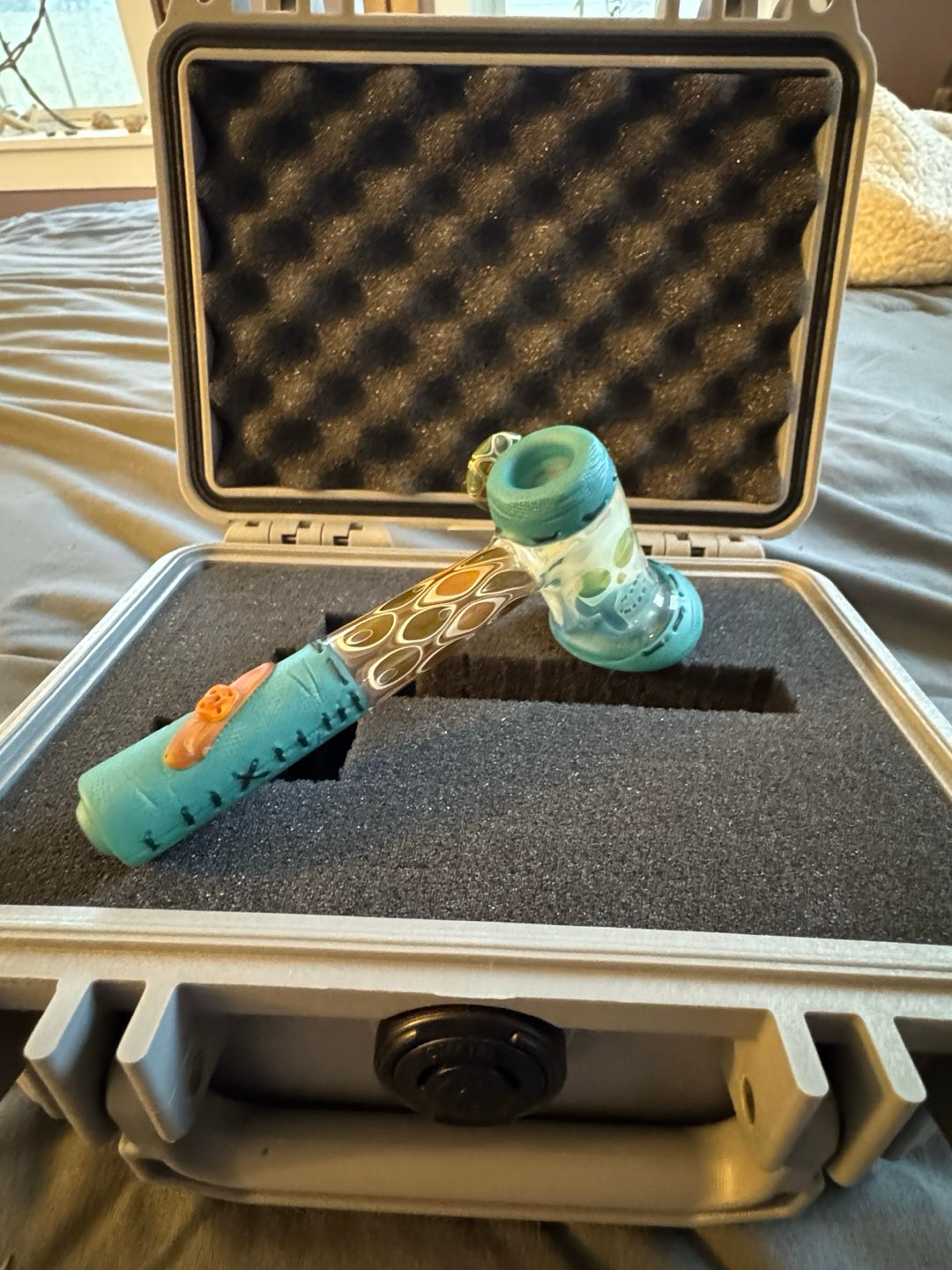 Preview pic of 1/1 VERY RARE MULLER/GINNY COLLABORATION HAMMER PIPE!! AMAZING UV BRAND NEW 2026