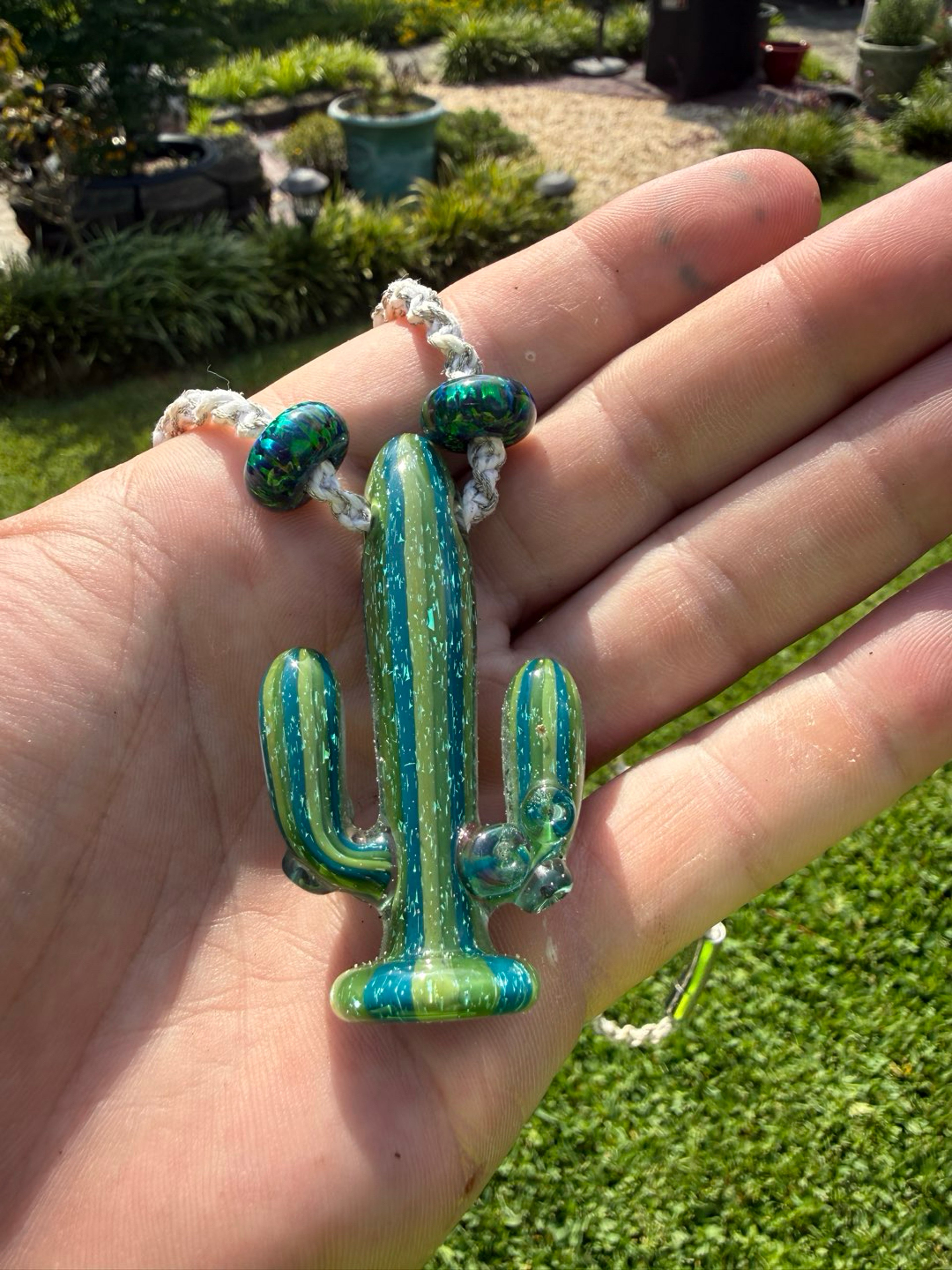 Preview pic of Darby Cactus Pendant and Matching Beads