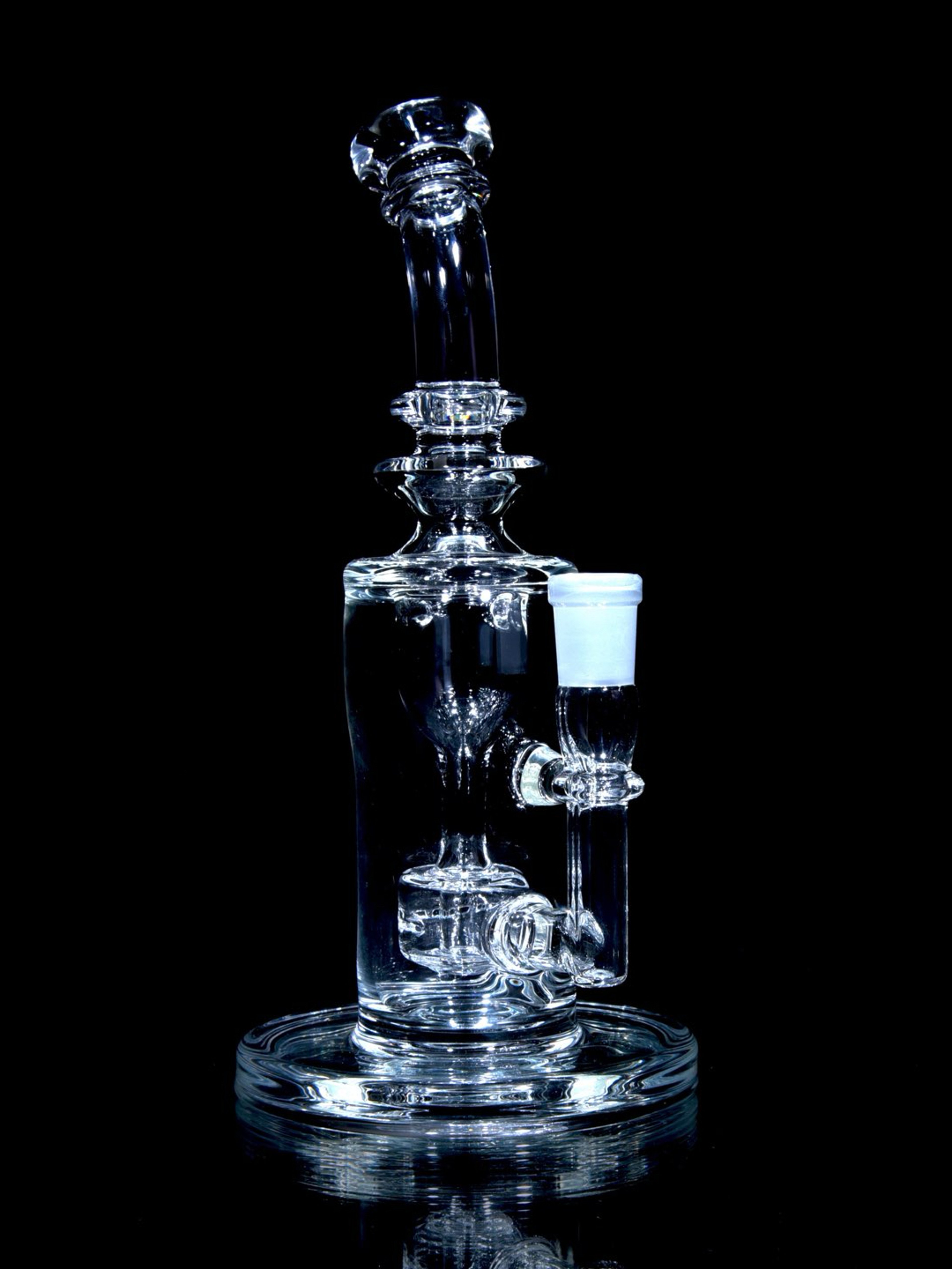Preview pic of Davin Titland - Mini Narrow Can Double-uptake Tornada Recycler - Clear - 14mm Female