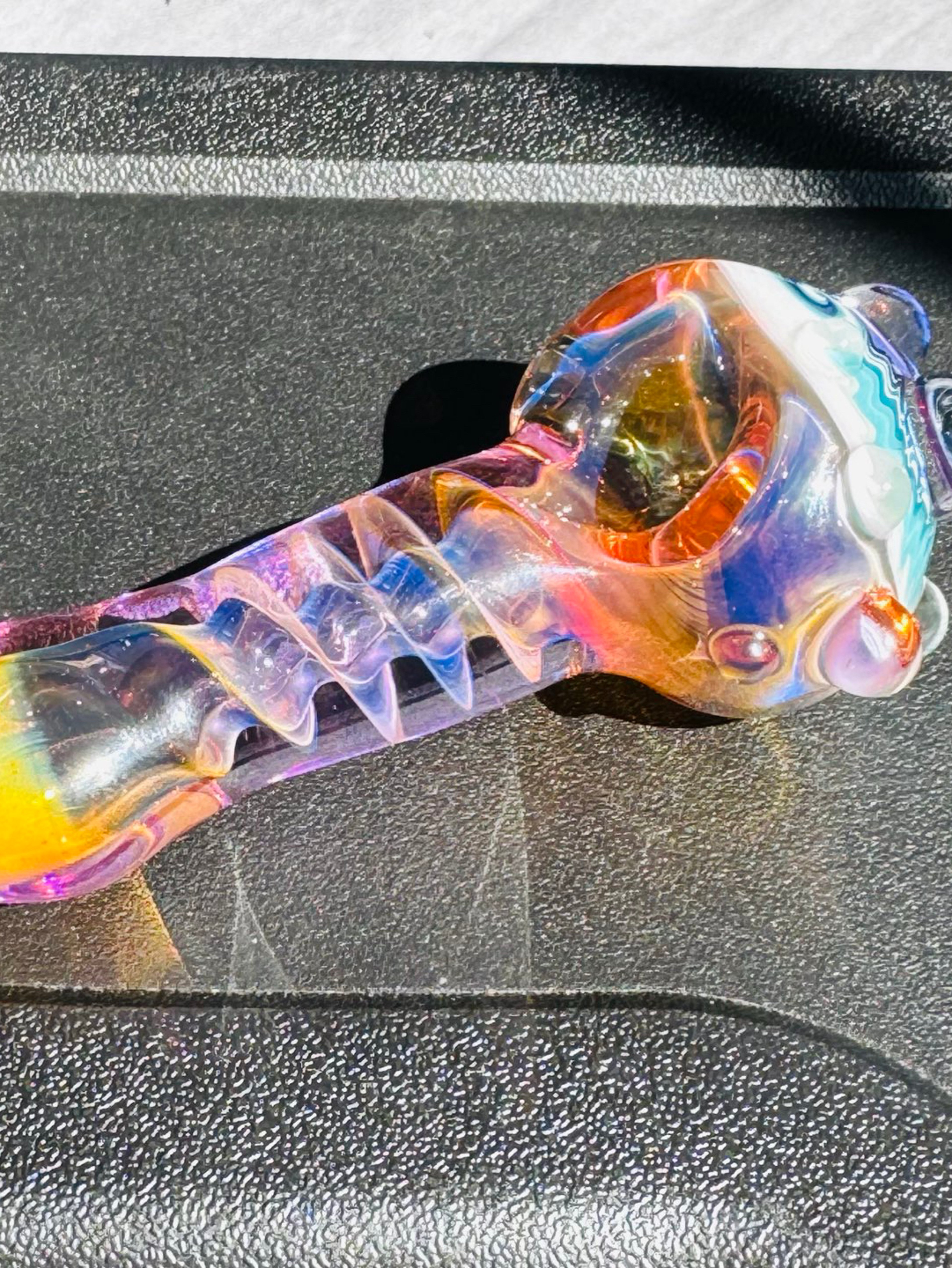 Preview pic of RARE🔥BAKER THE GLASSMAKER GLASS CUSTOM WIG-WAGS GOLD FUME  FULLY WORKED/UV SIGNED AND DATED!🧐🔥
