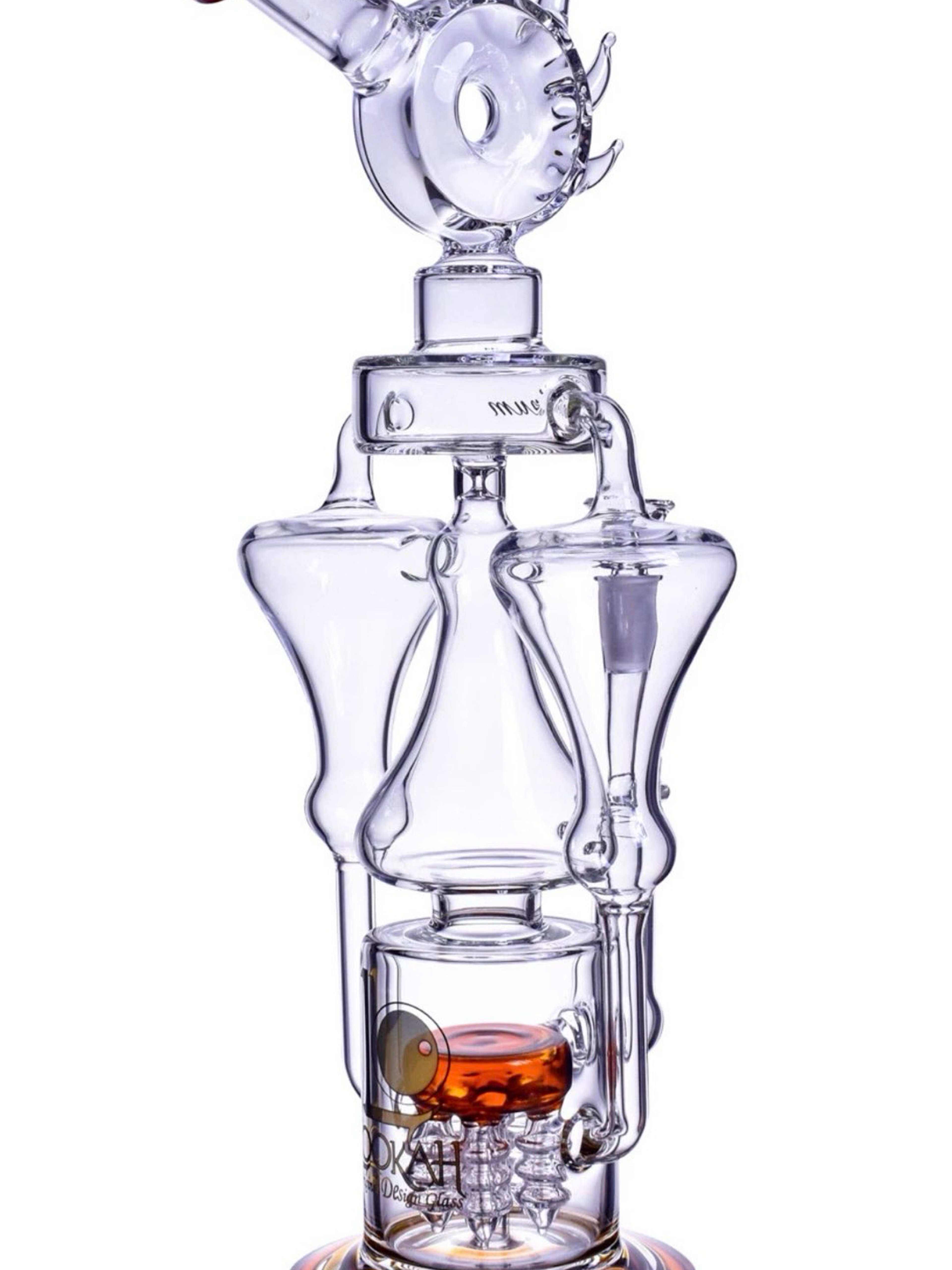 Preview pic of THICK Bong Lookah® 17" TALL Alien BONG Heavy Glass Water Pipe HOOKAH AMBER *USA*