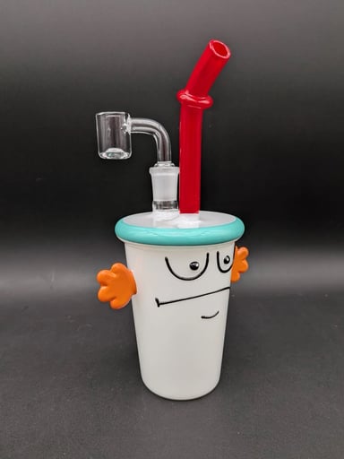 Preview pic of DRINK CUP DUDE GLASS DAB RIG | 8"