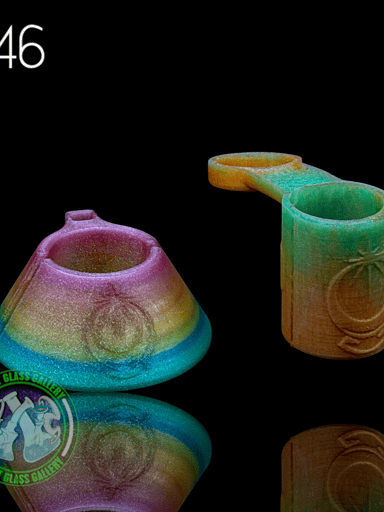 Preview pic of One Trick Pony - Pivot Tether/Stand #46 - Large - Green/Orange/Rainbow