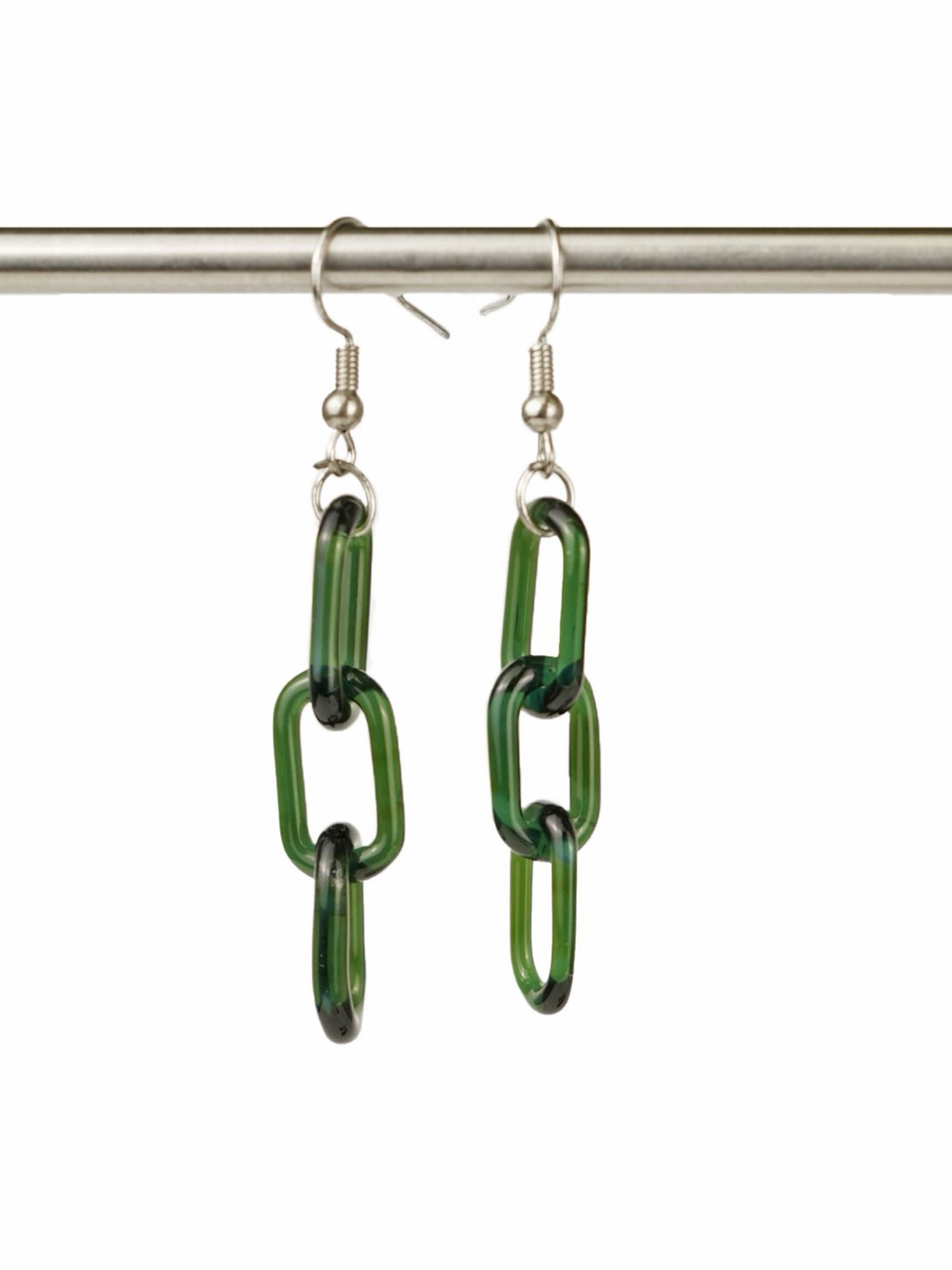 Preview pic of Sandberg Glass Chainlink Earrings