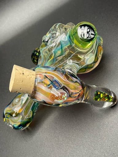 Preview pic of Anonymous UV Old School Style Inside Out Piece with Nug Jar attached