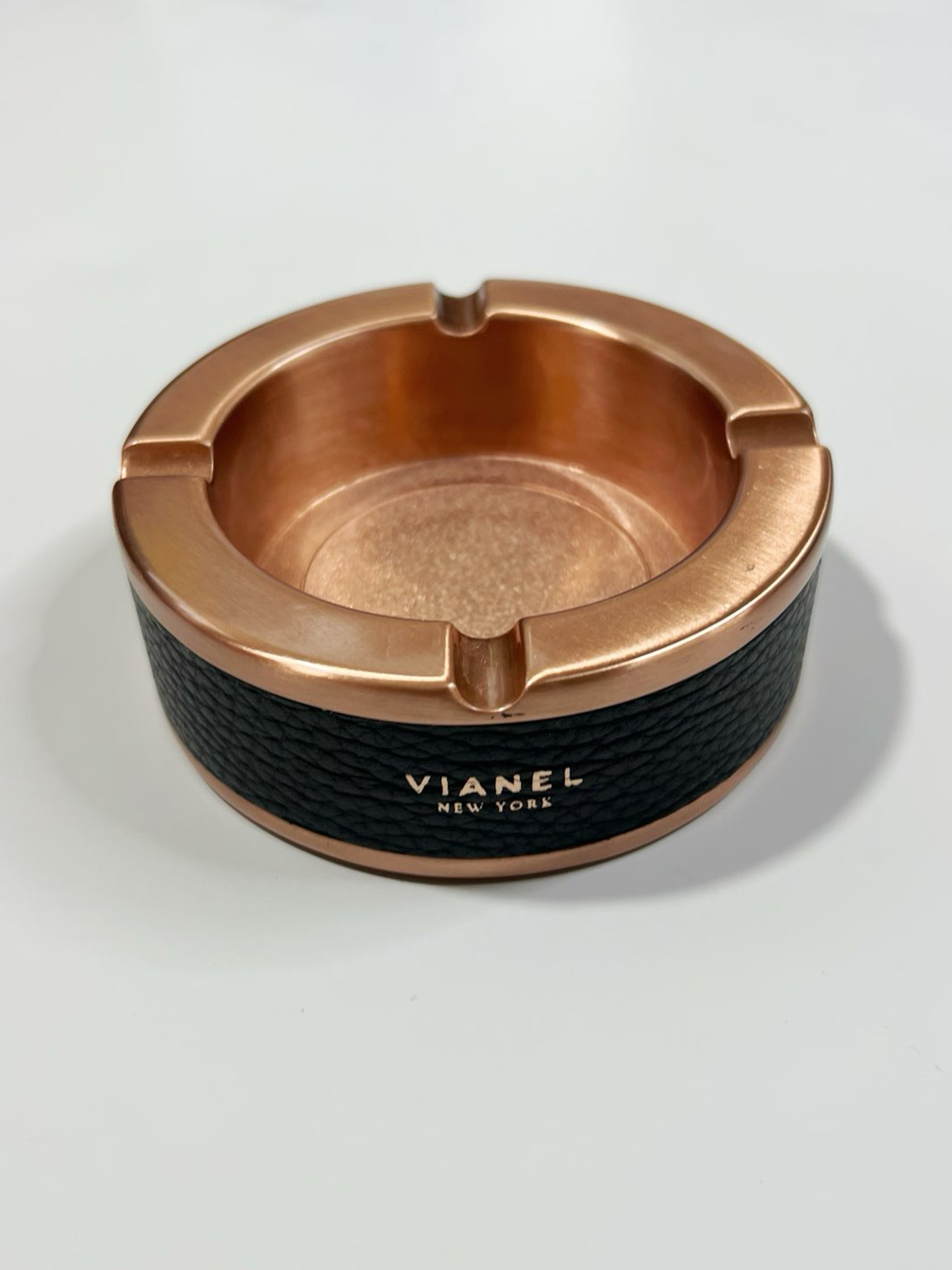 Preview pic of Vianel New York Calf Skin Ash Tray Black Rose Gold