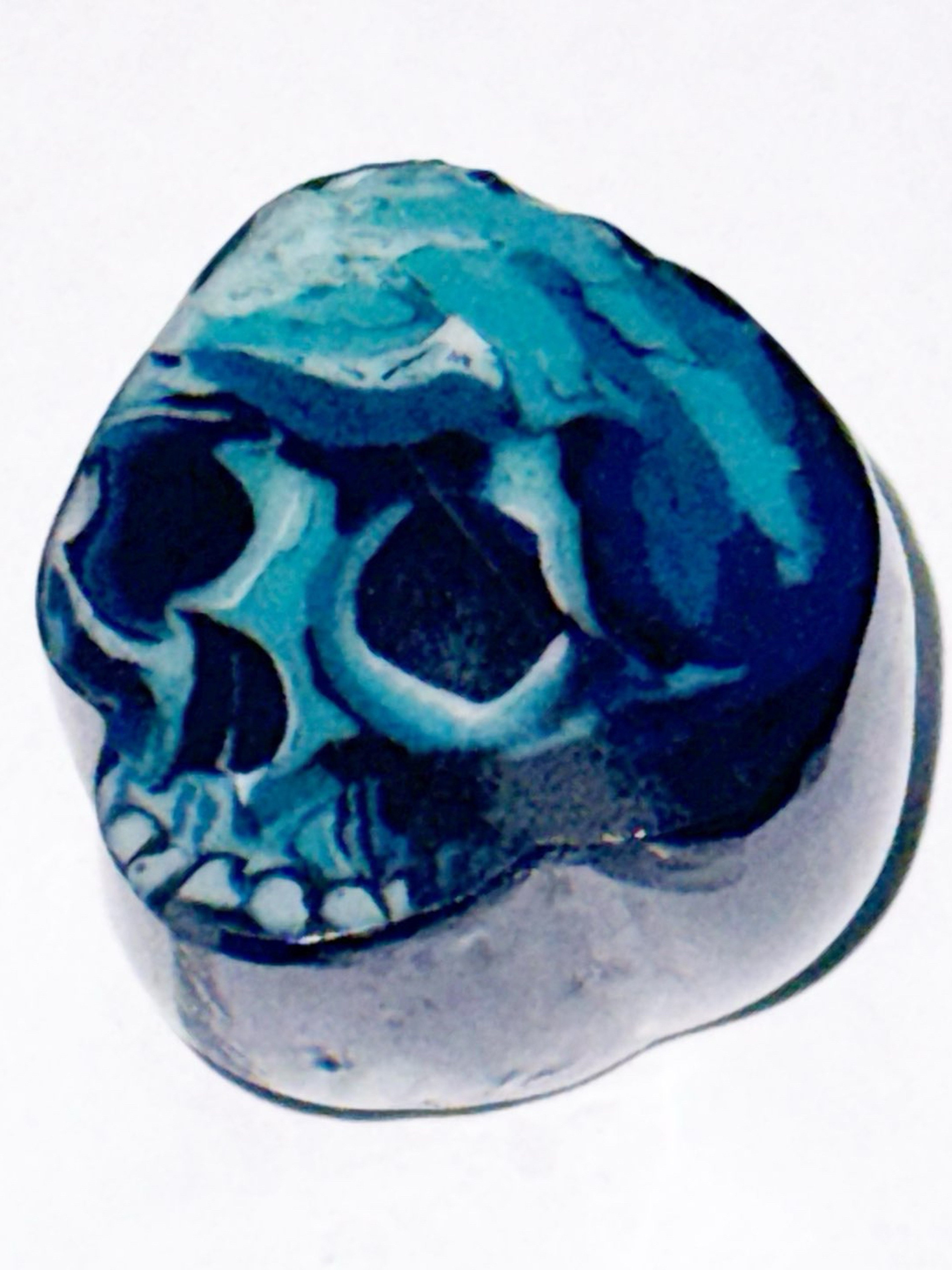Stephen Boehme Blue Skull Paperweight image 0