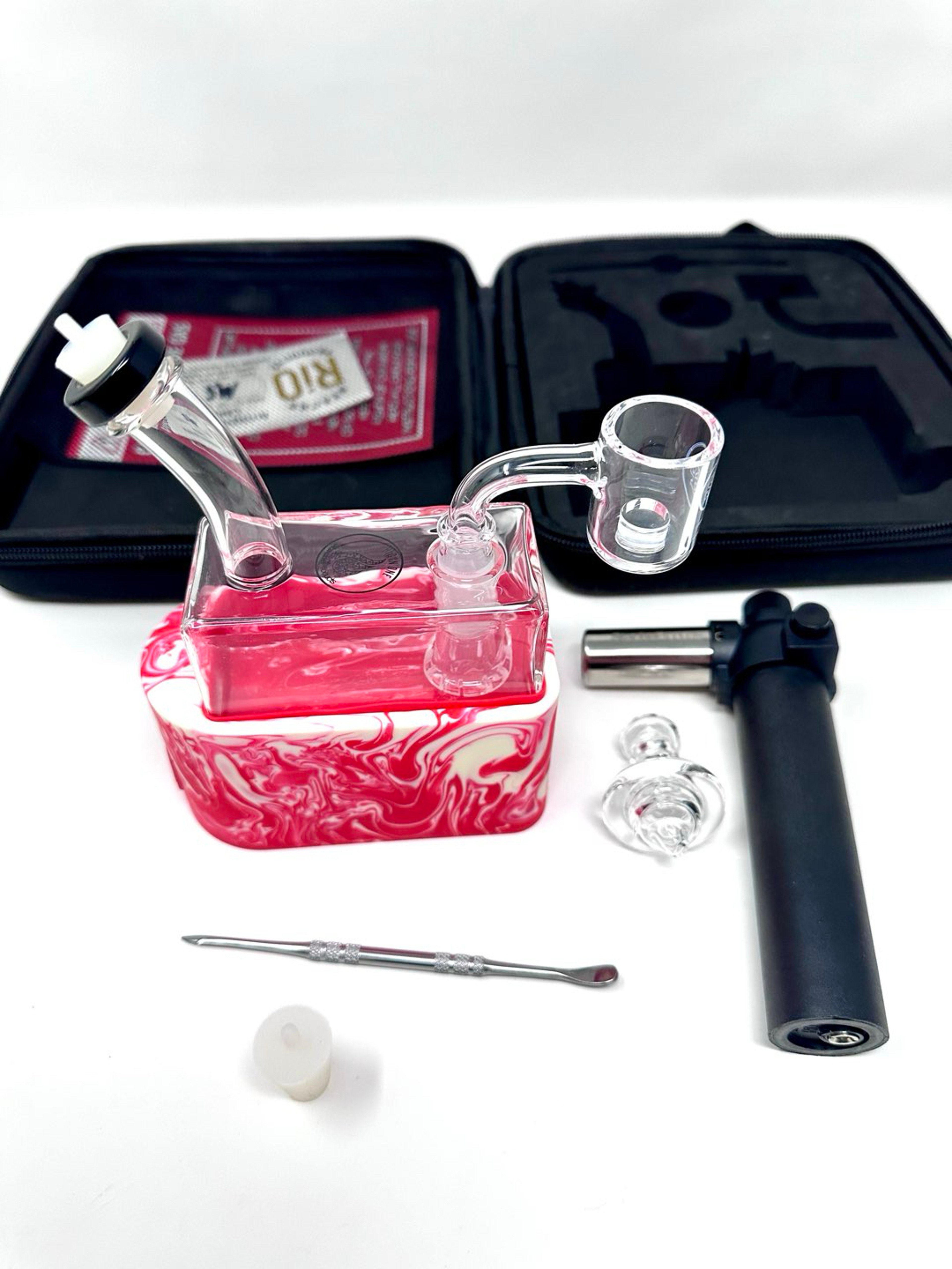 Preview pic of NEW Stache RiO MakeOver Red Swirl – Discontinued Complete Kit w/ Case