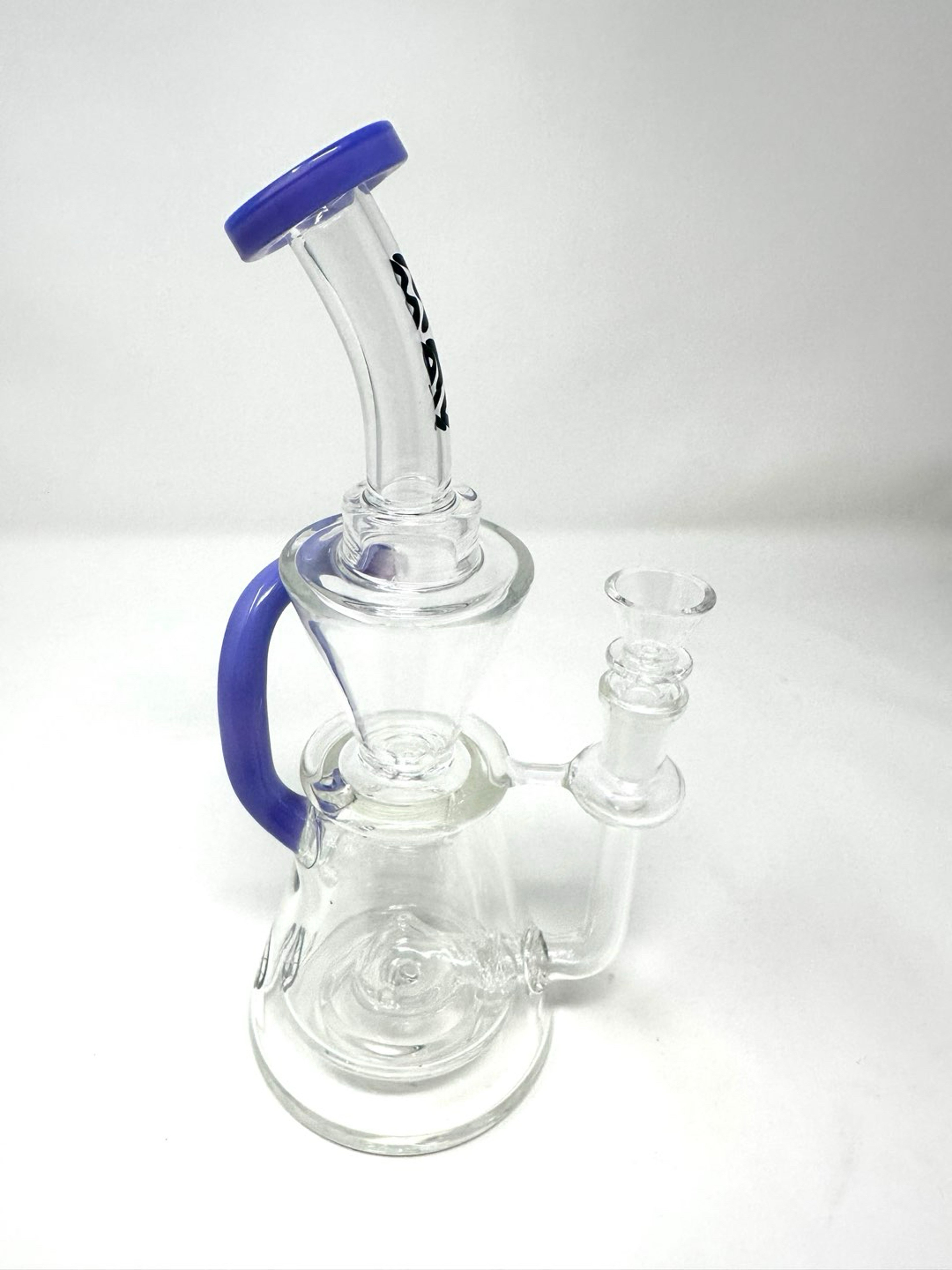 Preview pic of NEW MAV Glass 10” Purple Recycler – 14mm Female – Made in California