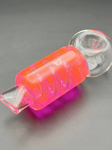 Preview pic of Freezable Glass Pipe 4" Glycerin Freeze Smoking Bowl (Pink)