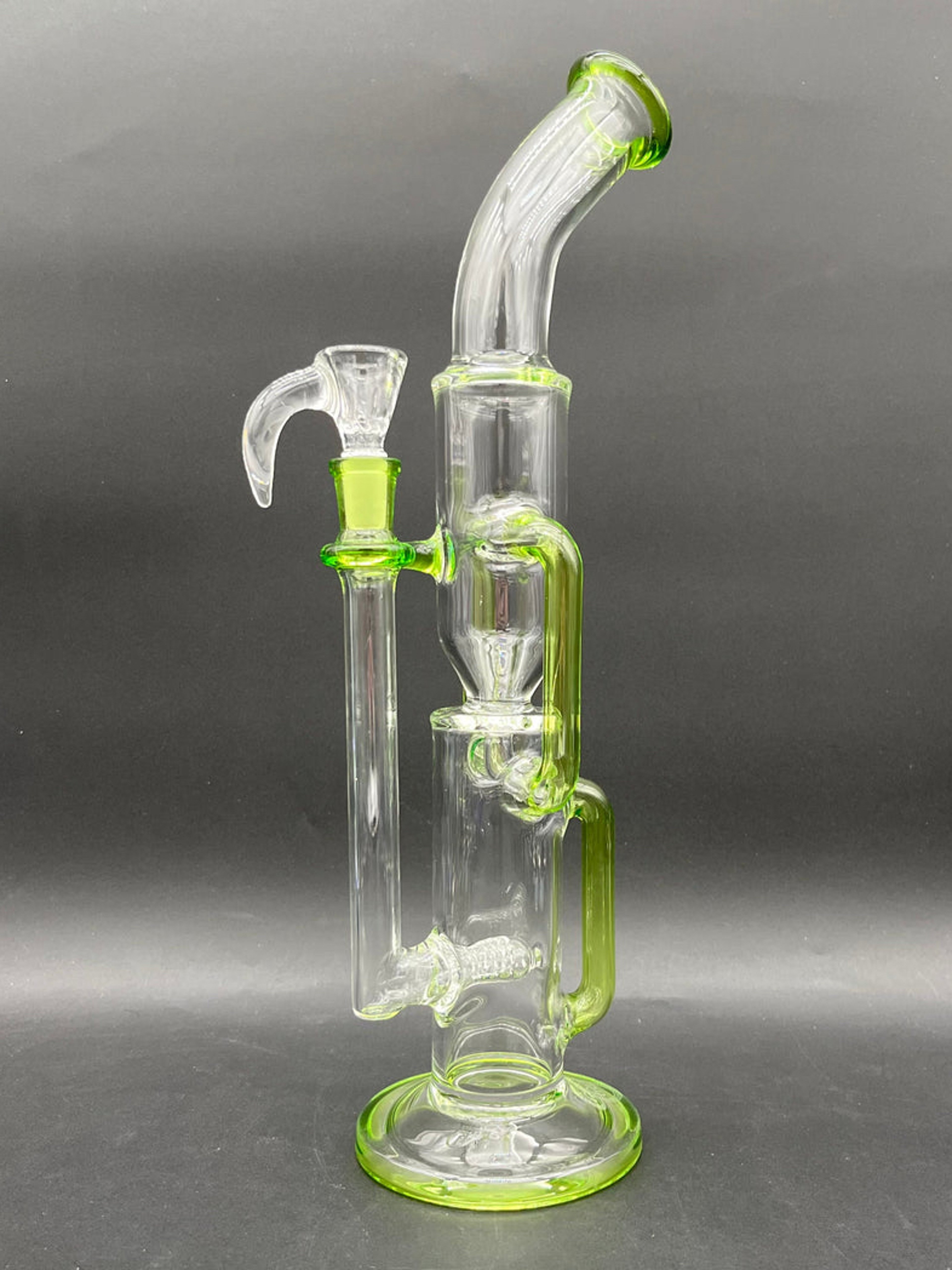 GREEK GLASS 16.5" RECYCLER 2.0 BONG image 0