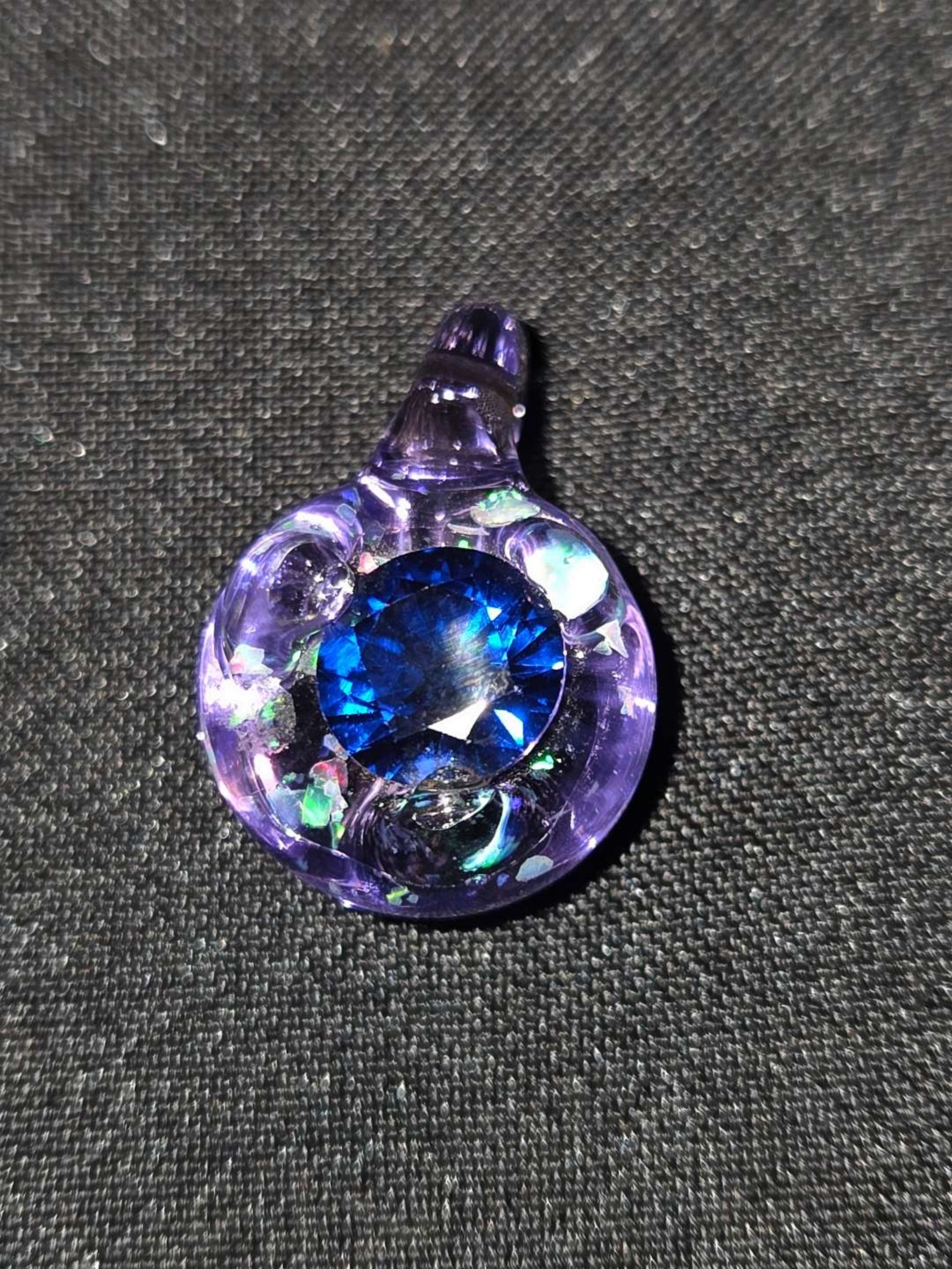 Preview pic of 2nd quality venom crushed opal w/ blue spinel