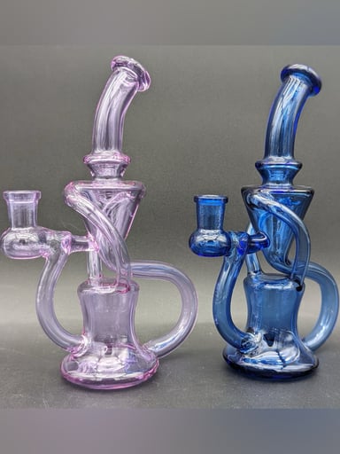 Preview pic of GREEK GLASS FLOATING RECYCLER DAB RIG