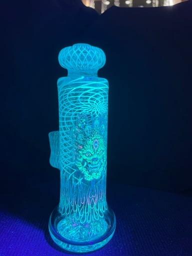 Preview pic of Berzerker Glass Dragon Rainbow UV Banger Hanger Rig