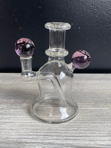 Preview pic of Ben Focus Jammer with pink marble attached and matching slurper marble