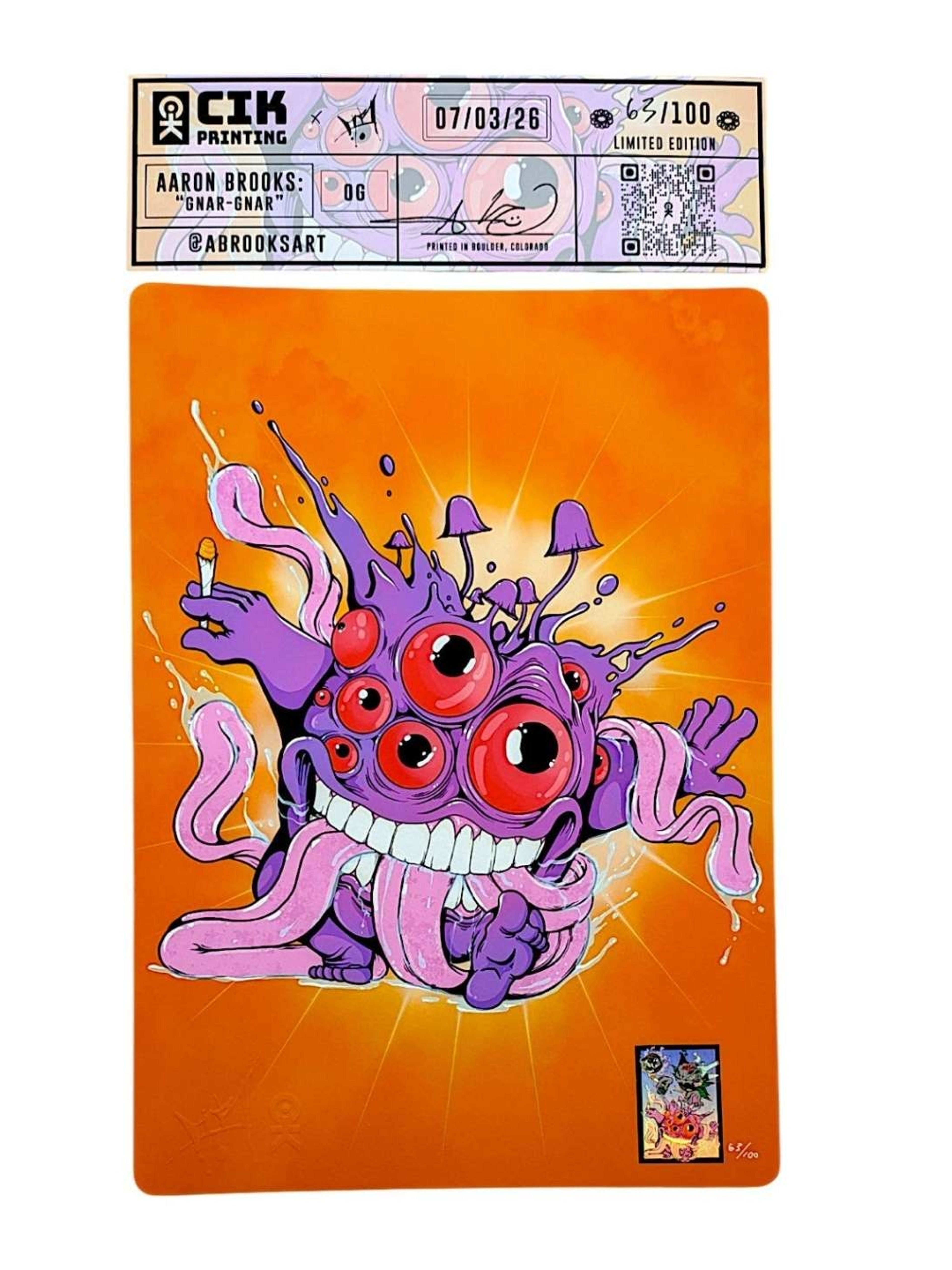 Preview pic of Aaron Brooks "Gnar-Gnar " Print