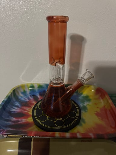 Preview pic of 8” water bong with perc and ice catcher