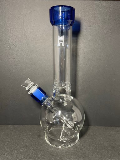 Preview pic of 12” Ball Waterpipe Clear/Blue