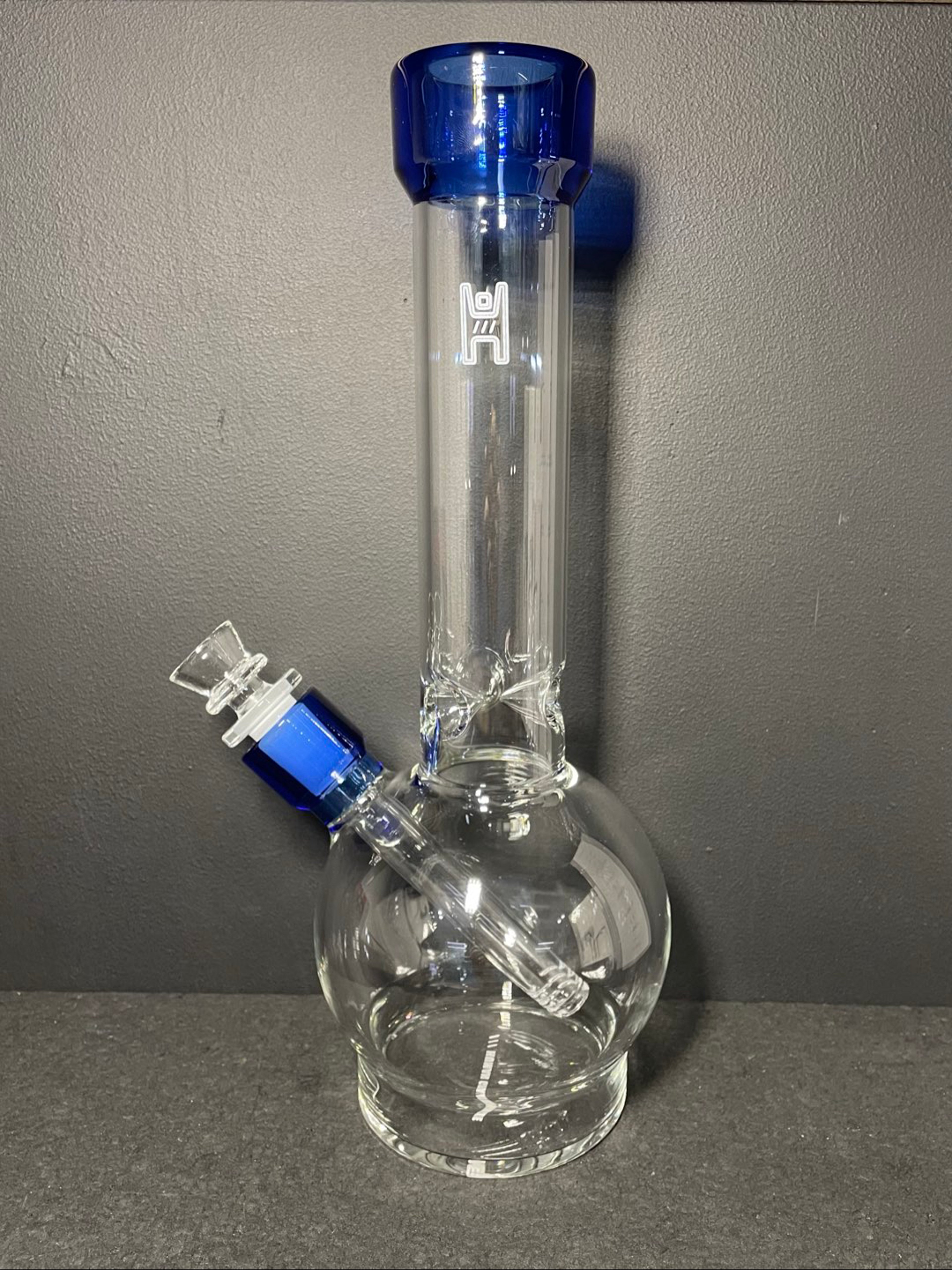 Preview pic of 12” Ball Waterpipe Clear/Blue