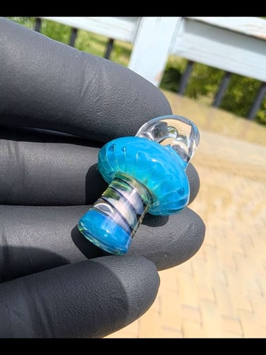 Preview pic of Mushroom pendant blue UV reactive