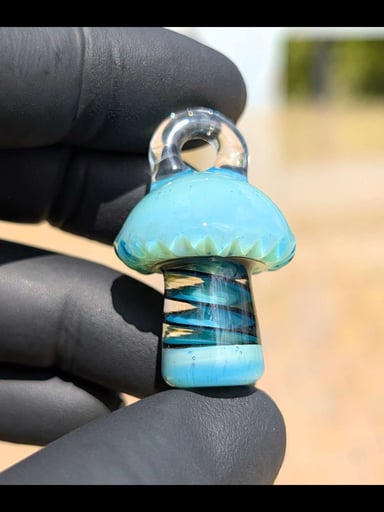 Preview pic of Mushroom pendant blue UV reactive