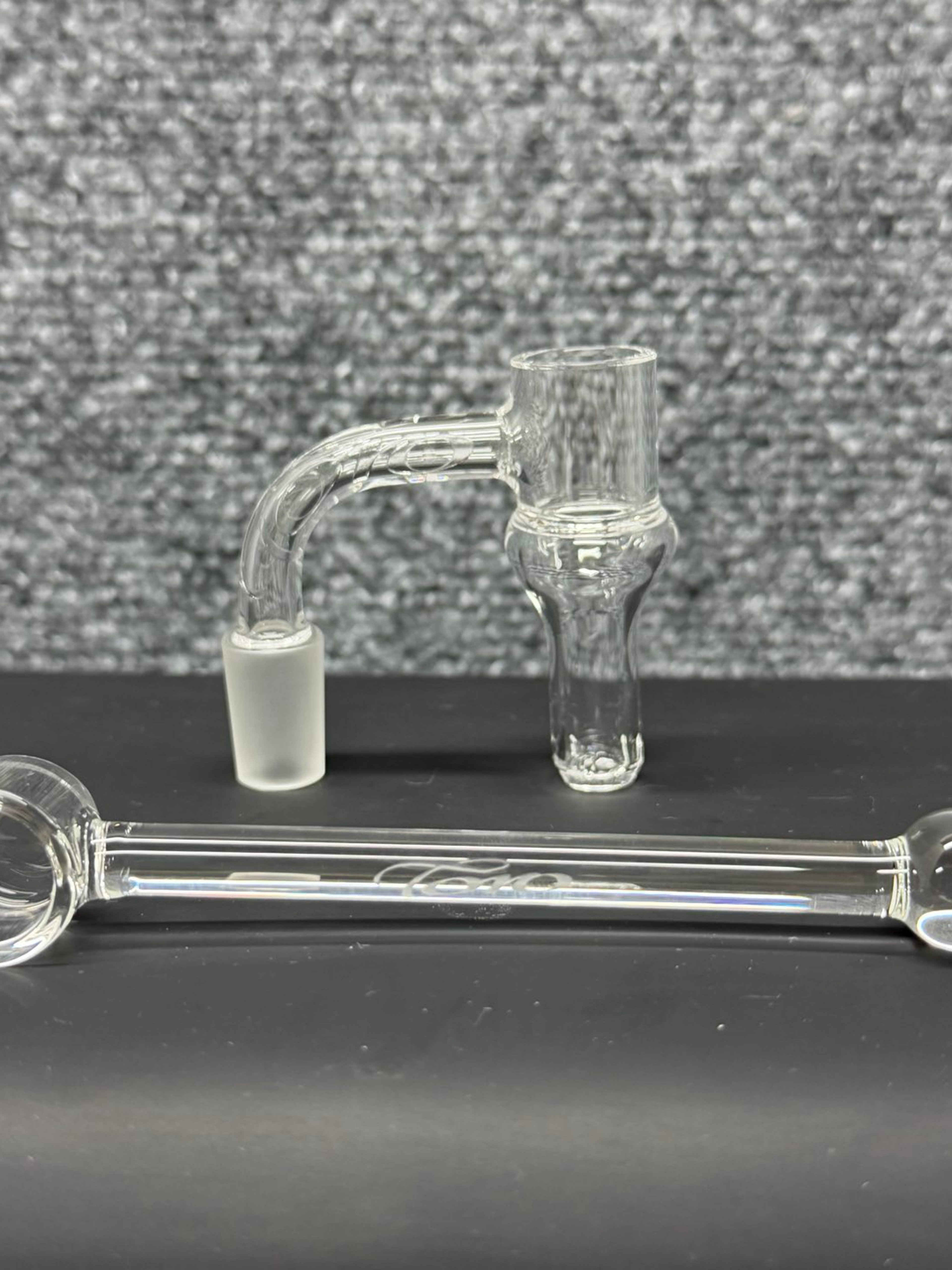 JP Toro Glass T.G.G. LLC Terp Feeder Flared Vortex 14/90 Male 20mm with Terp Feeder Dish image 0