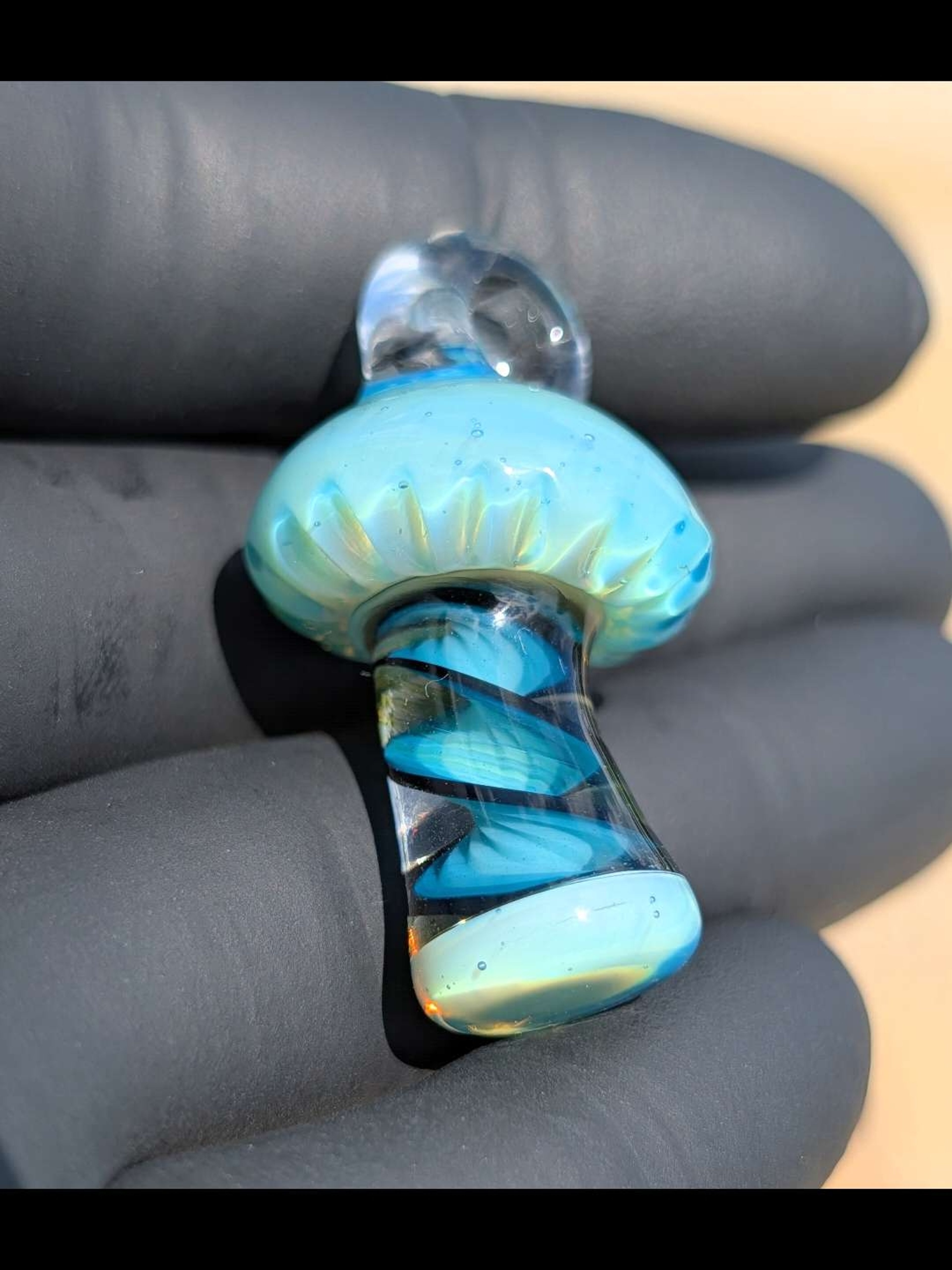 Mushroom pendant blue UV reactive image 0