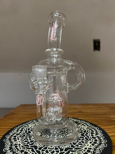Preview pic of Monark Glass Recycler Pink Tornado