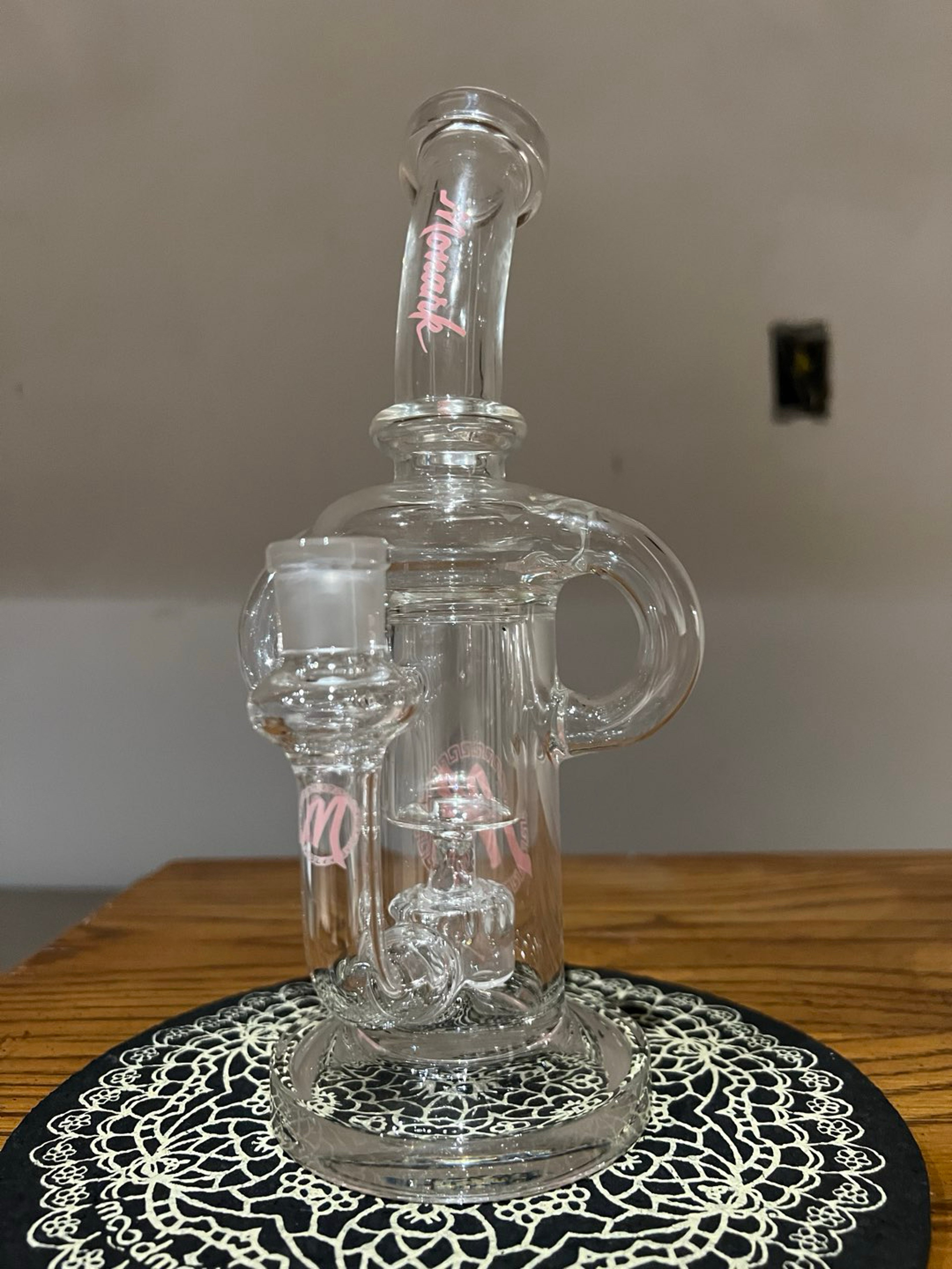 Preview pic of Monark Glass Recycler Pink Tornado