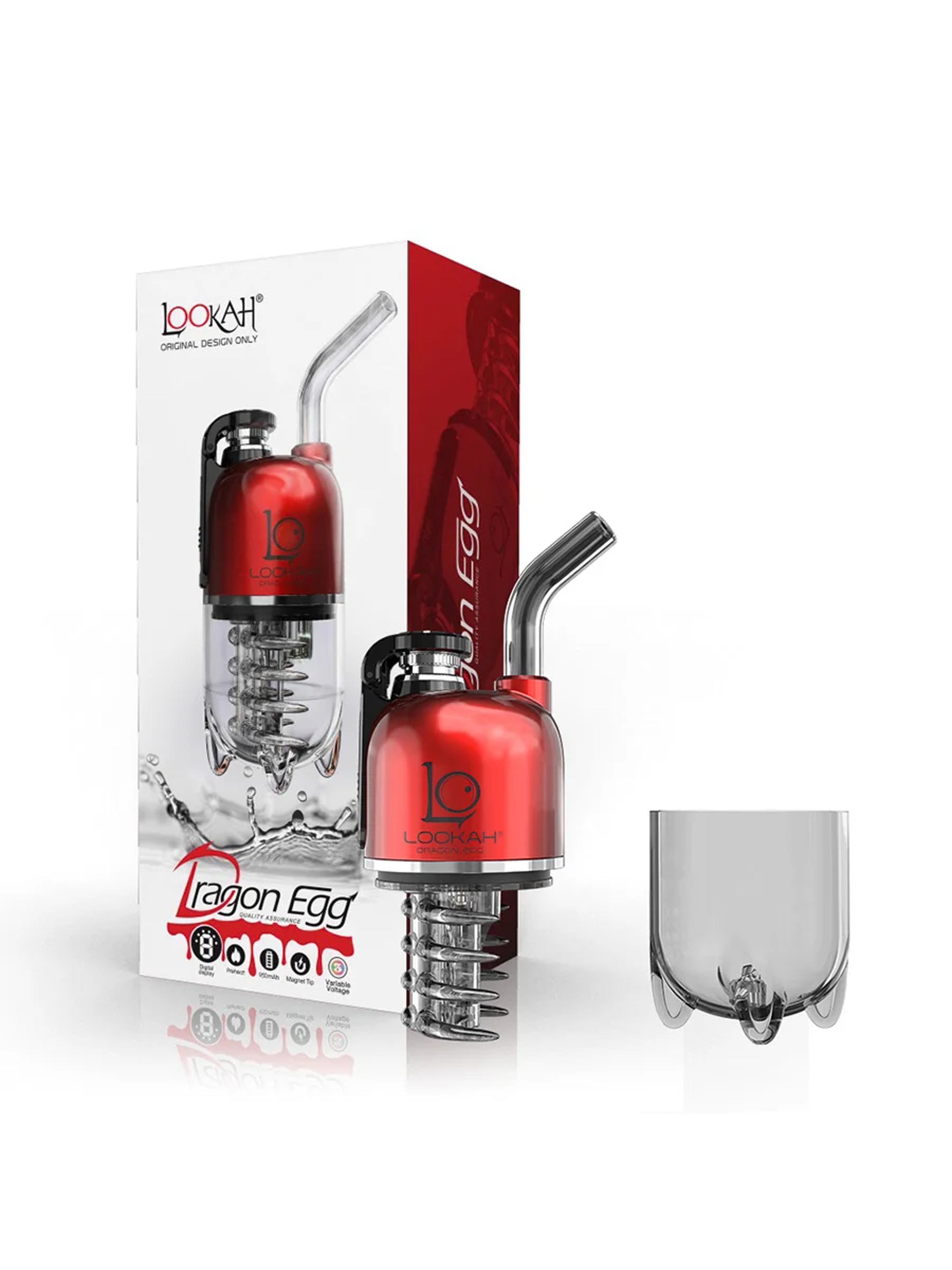 Preview pic of LOOKAH Dragon Egg Red Electric Dab Rig E-Rig - Brand New Factory Sealed