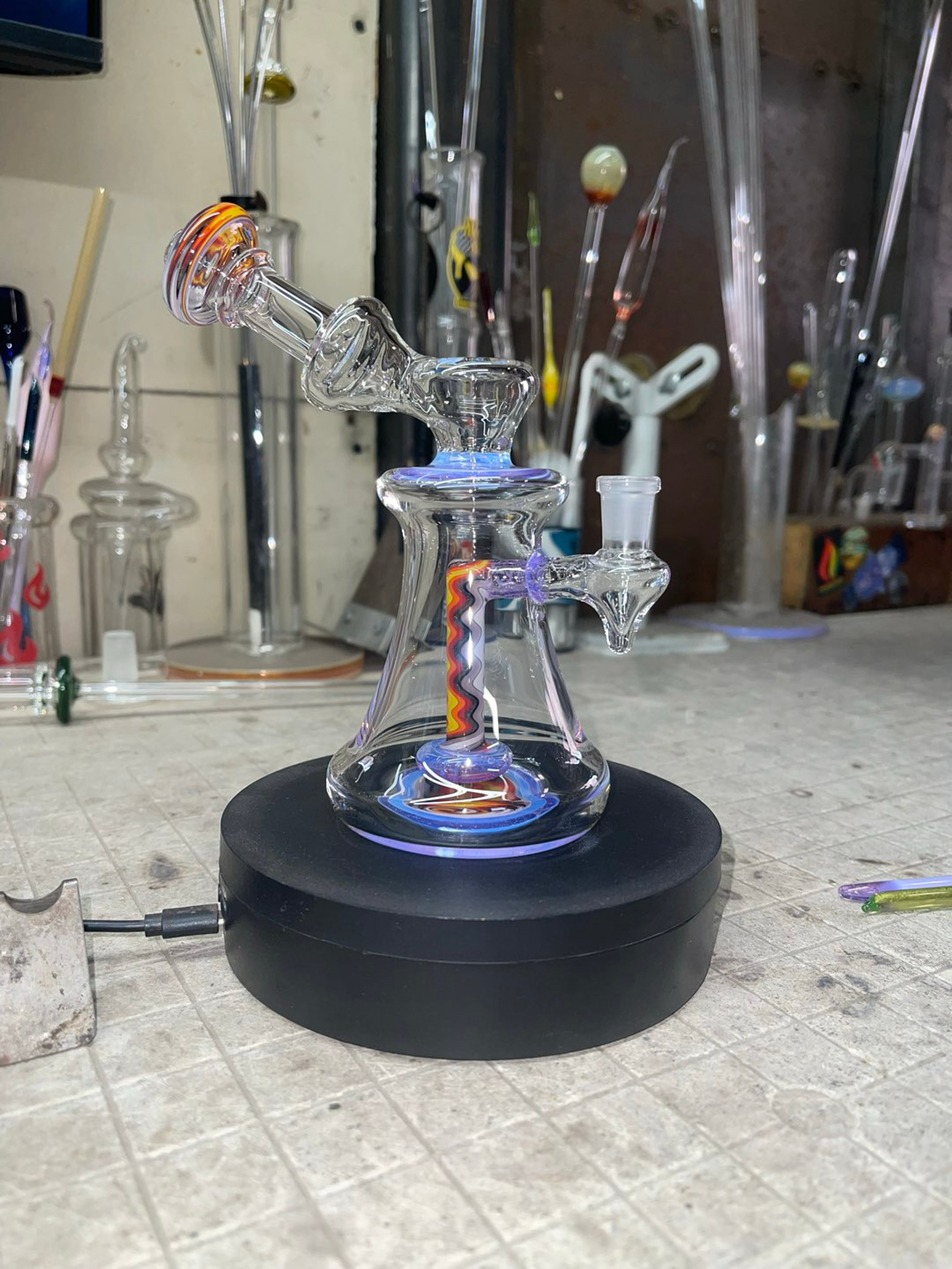 6.5” tall 10mm joint pink slyme and ghost color image 0