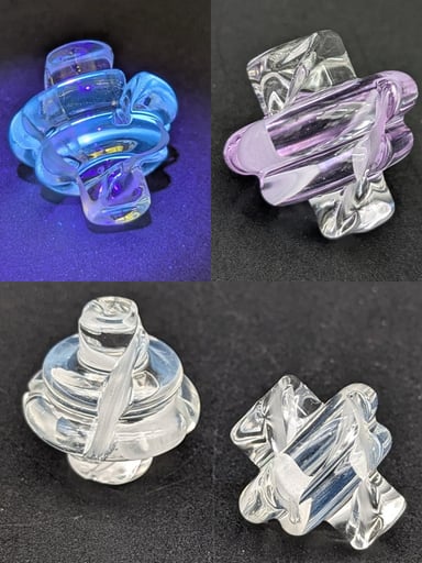 Preview pic of UV GREEK GLASS SLITTED SPINNER CAP