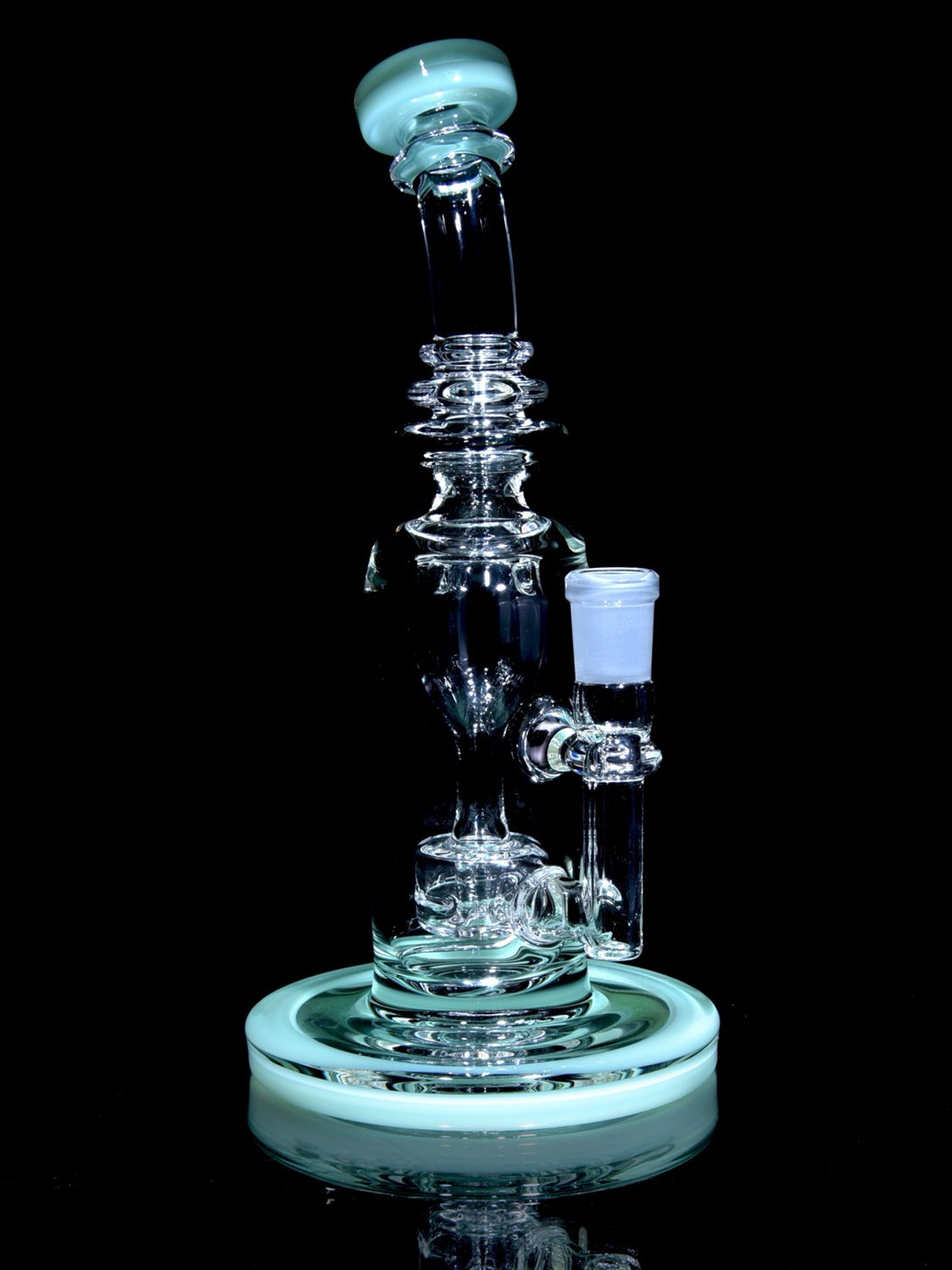 Preview pic of Davin Titland - Accented Mini Narrow Can Double-uptake Tornada Recycler - Titan - 14mm Female