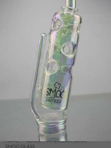 Preview pic of SMOQ GLASS: RAINBOW FUMED PUFFCO PEAK ATTACHMENT