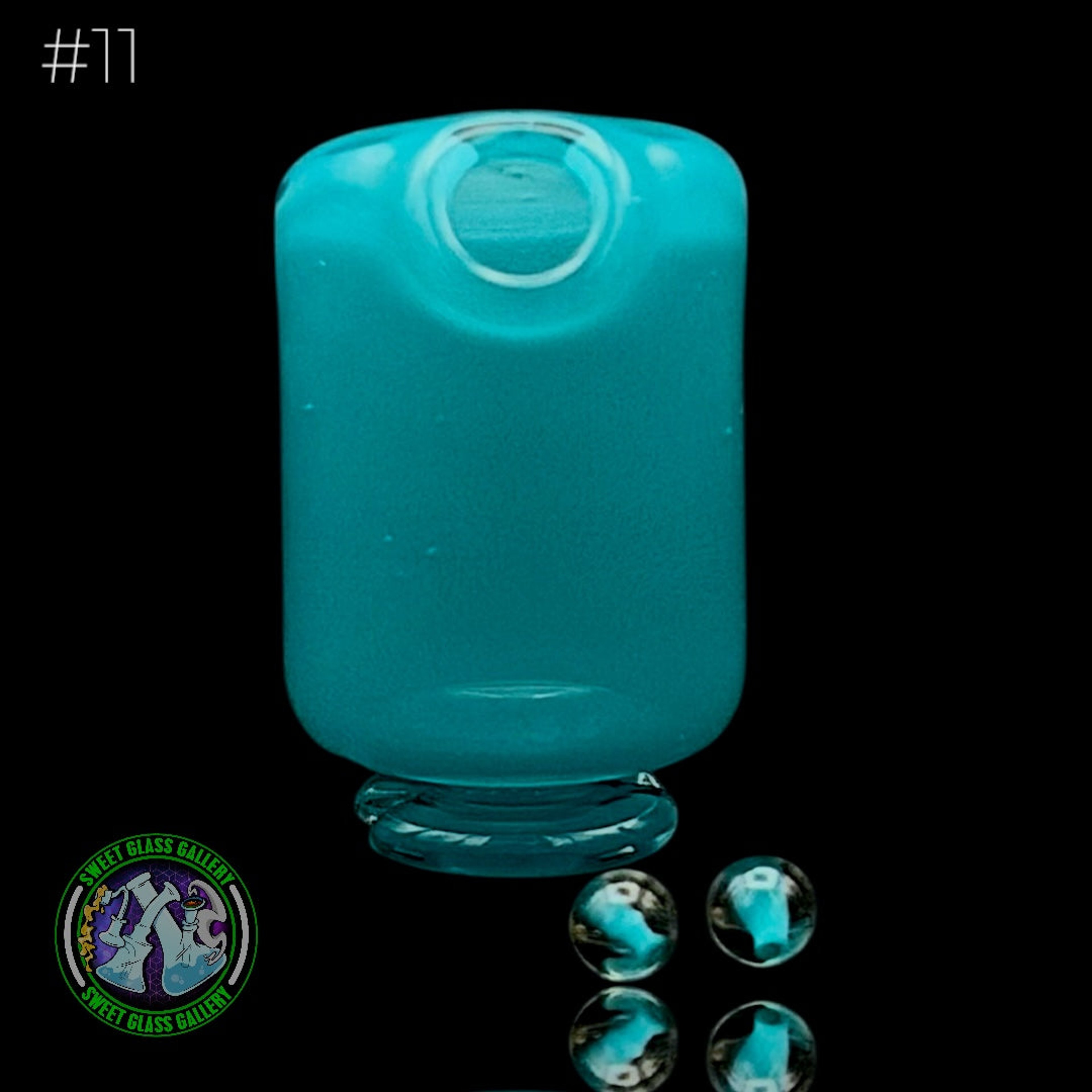 Kizmit Glass - Puffco Pivot Top #11 - Agua Azul image 0