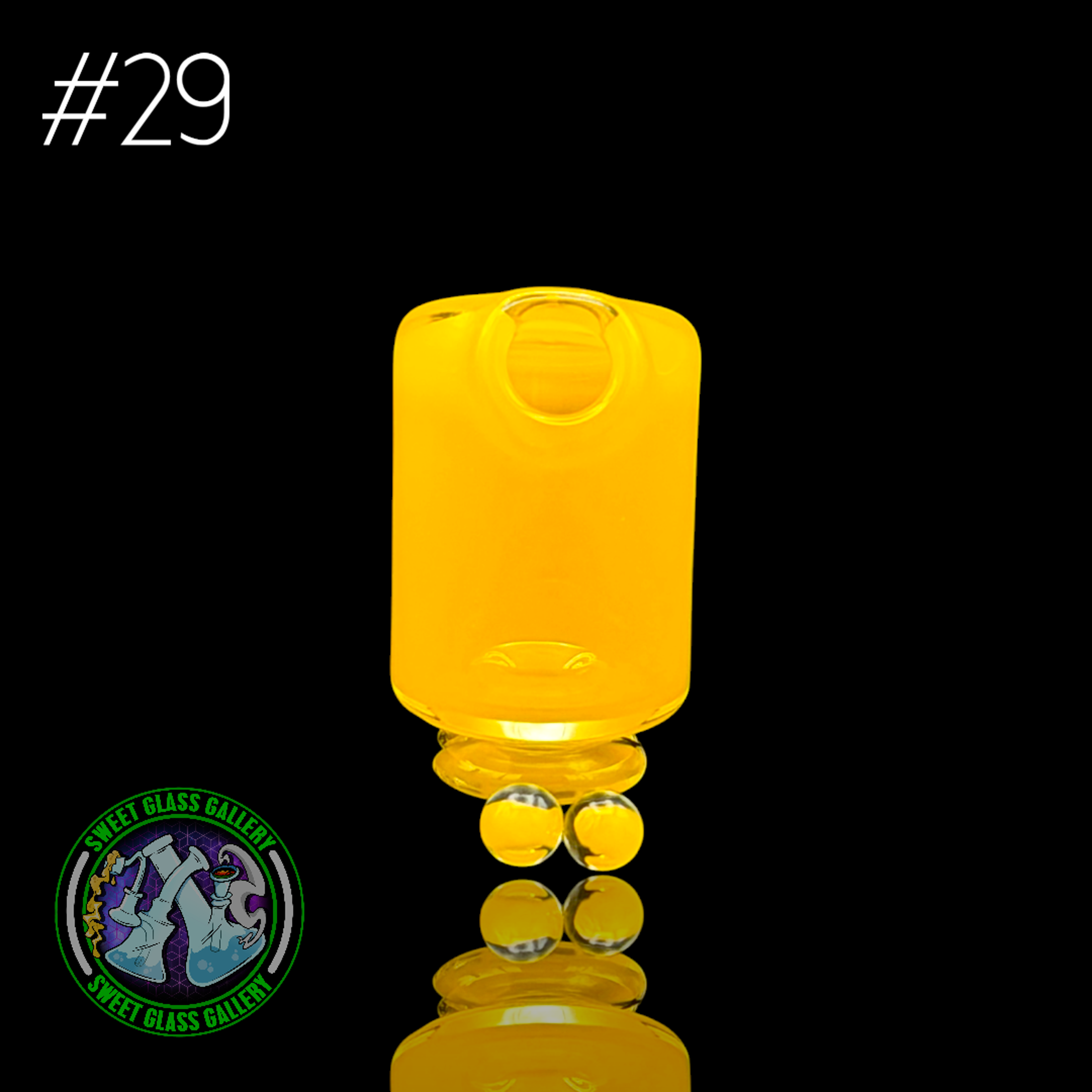 Preview pic of Kizmit Glass - Puffco Pivot Top #29 - Yellow Crayon