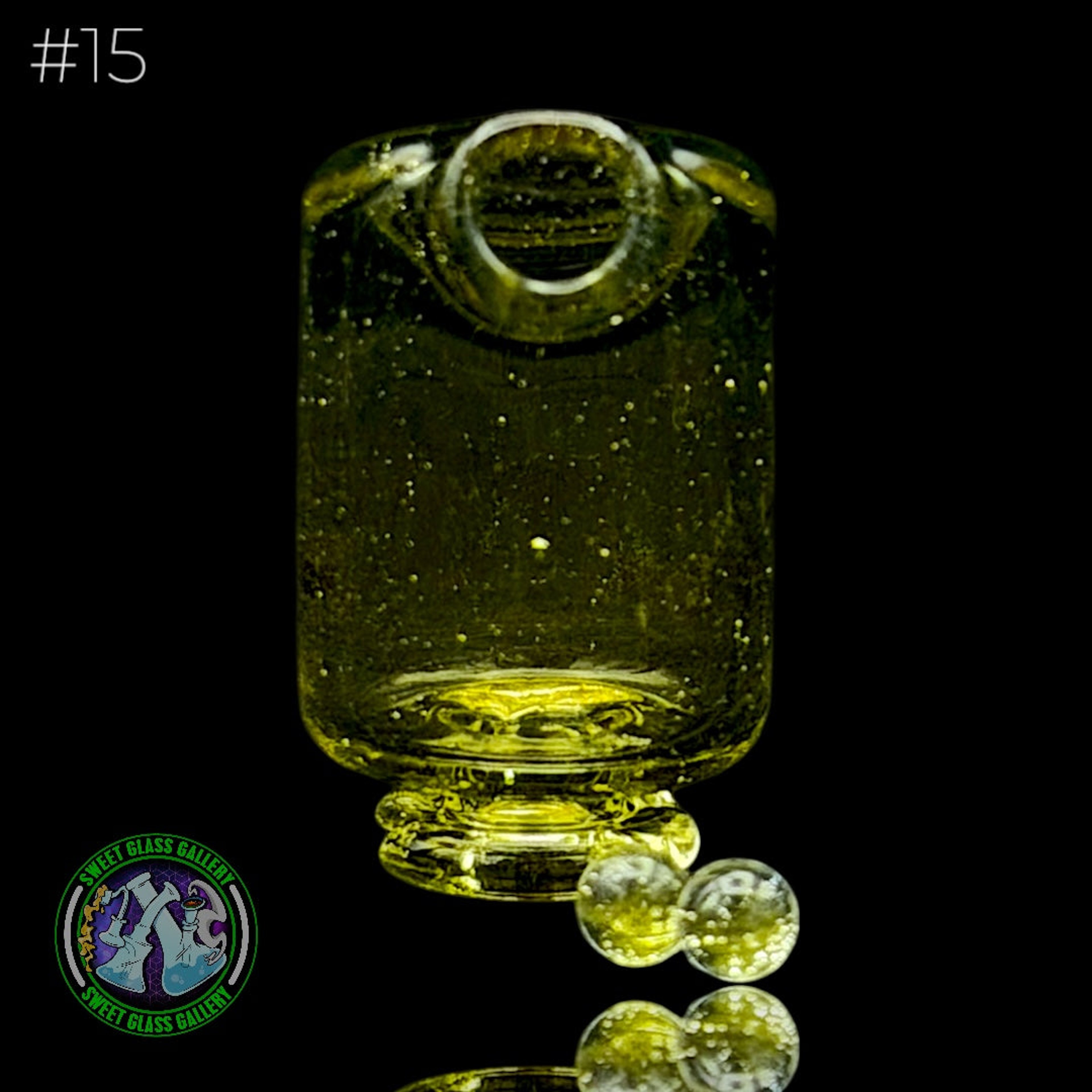 Kizmit Glass - Puffco Pivot Top #15 - Citron x Marina image 0
