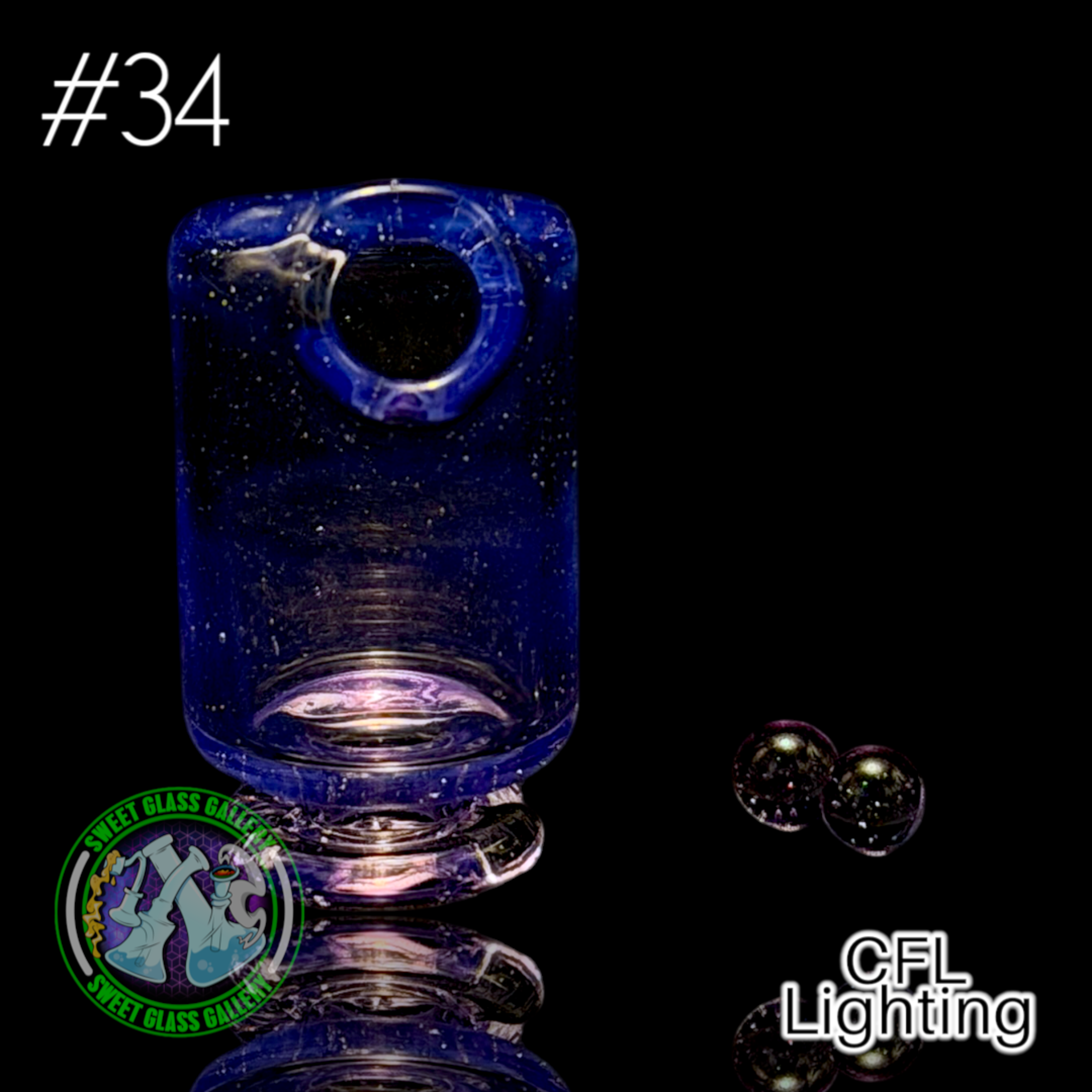 Kizmit Glass - Puffco Pivot Top #34 - Opal Potion (CFL) image 0