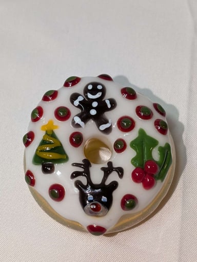 Preview pic of KGB x Sarah Marblesbee 2018 crushed opal Christmas donut
